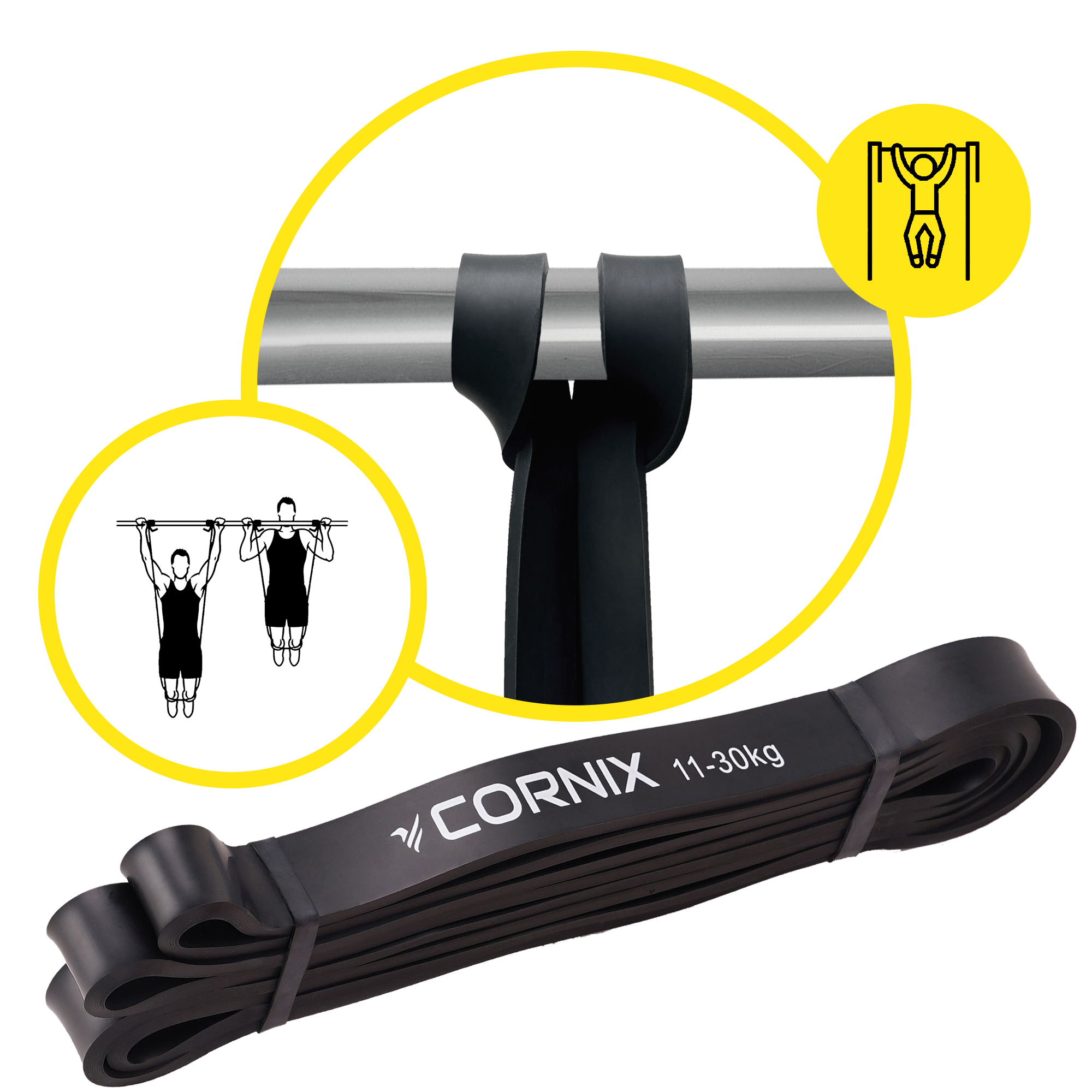 Еспандер-петля Cornix Power Band 22 мм 11-30 кг (резина для фітнесу та спорту) XR-0059 — фото 4
