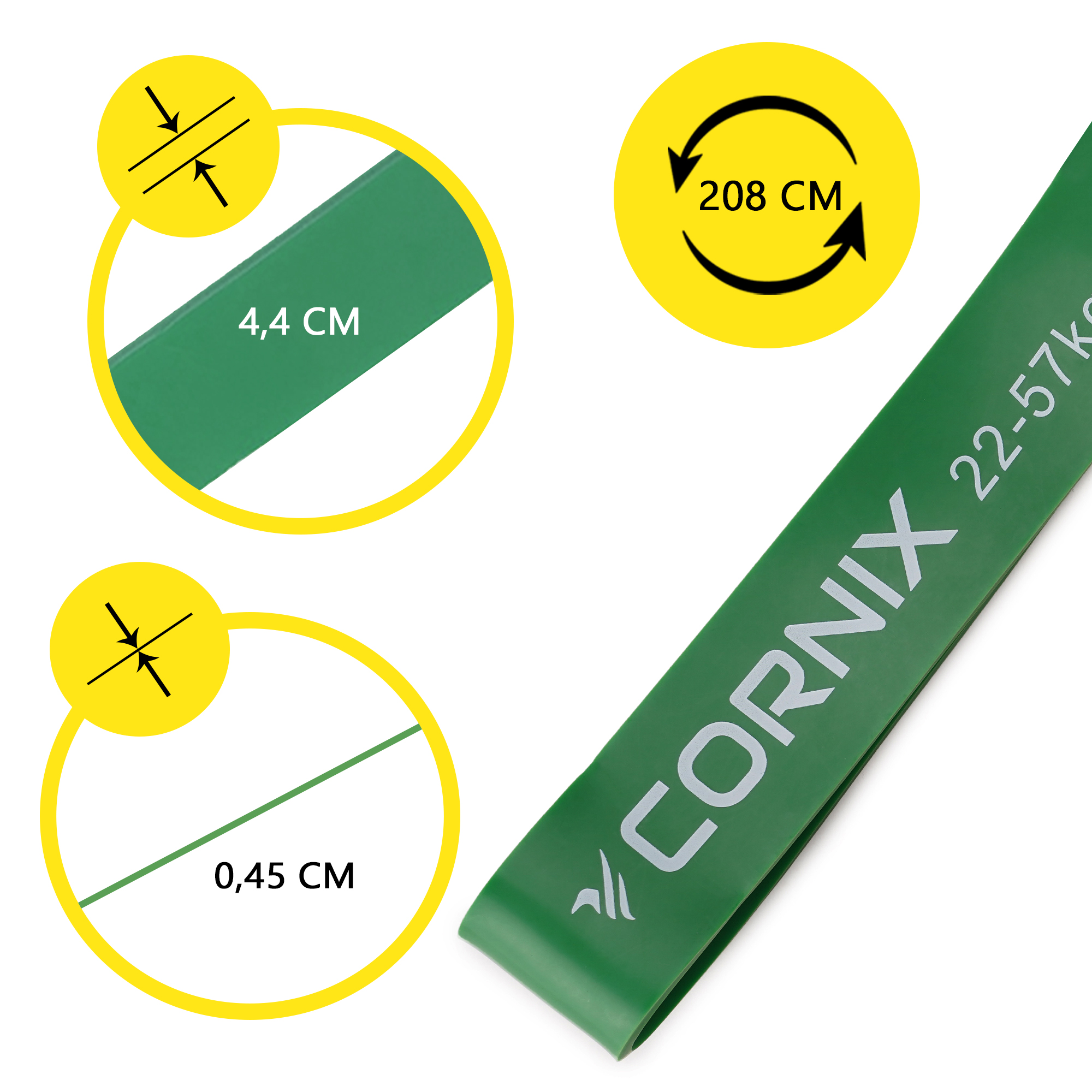 Еспандер-петля Cornix Power Band 2-57 кг (резина для фітнесу та спорту) набір 5 шт XR-0086 — фото 3