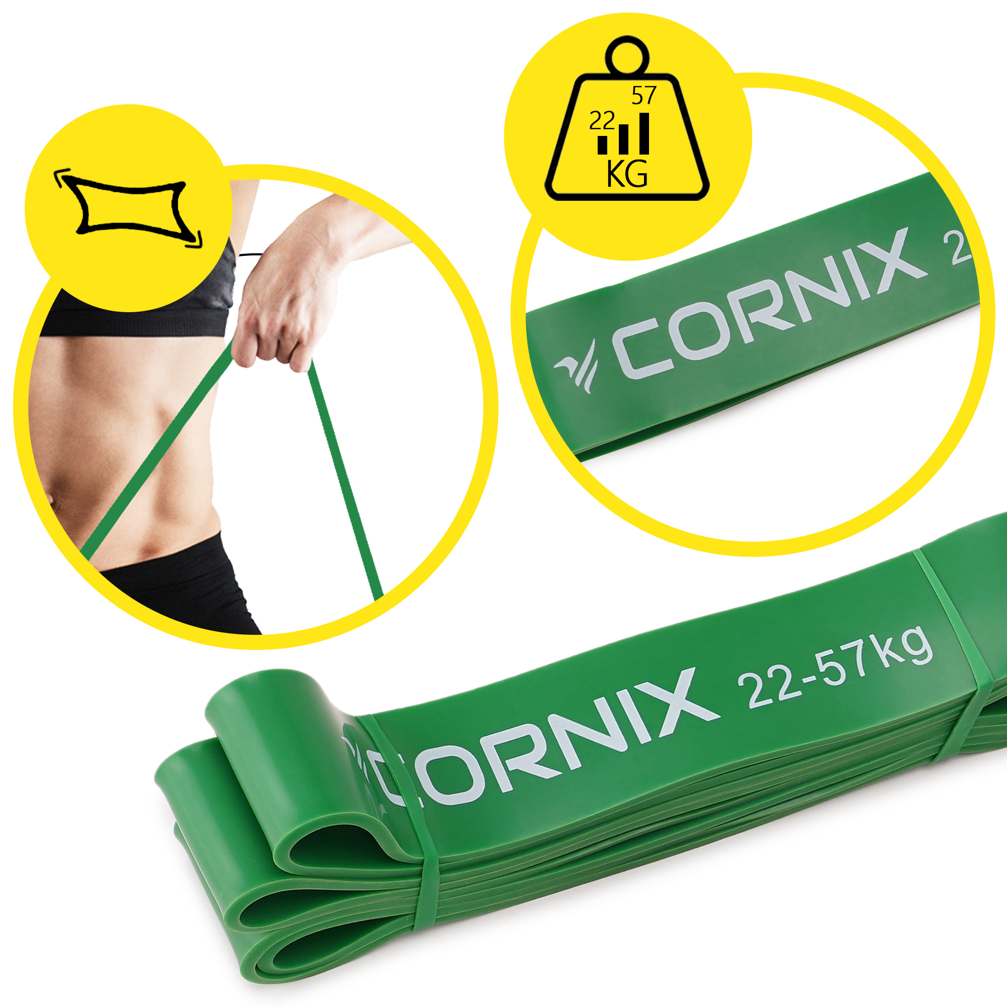 Еспандер-петля Cornix Power Band 44 мм 22-57 кг (резина для фітнесу та спорту) XR-0061 — фото 2