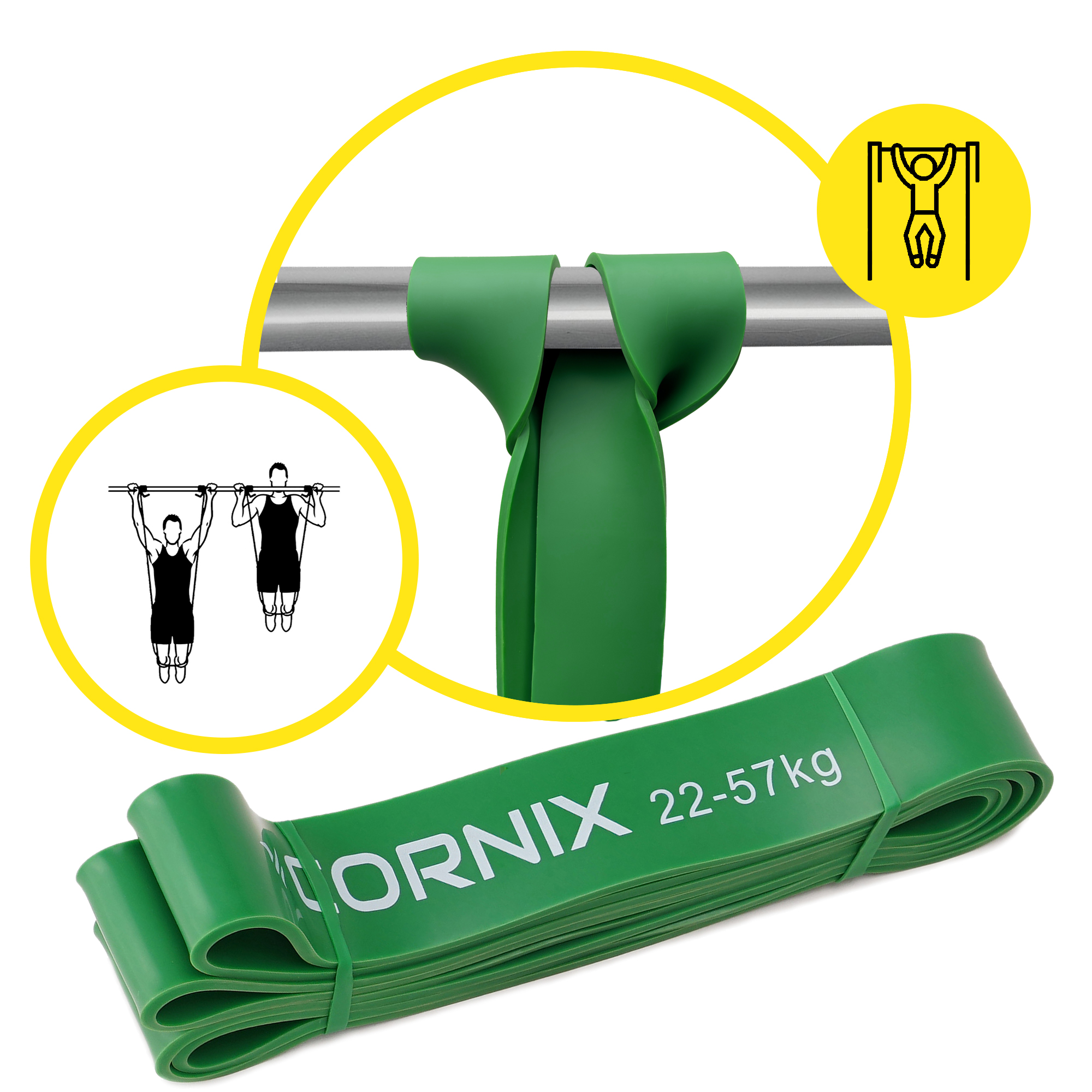 Еспандер-петля Cornix Power Band 44 мм 22-57 кг (резина для фітнесу та спорту) XR-0061 — фото 5