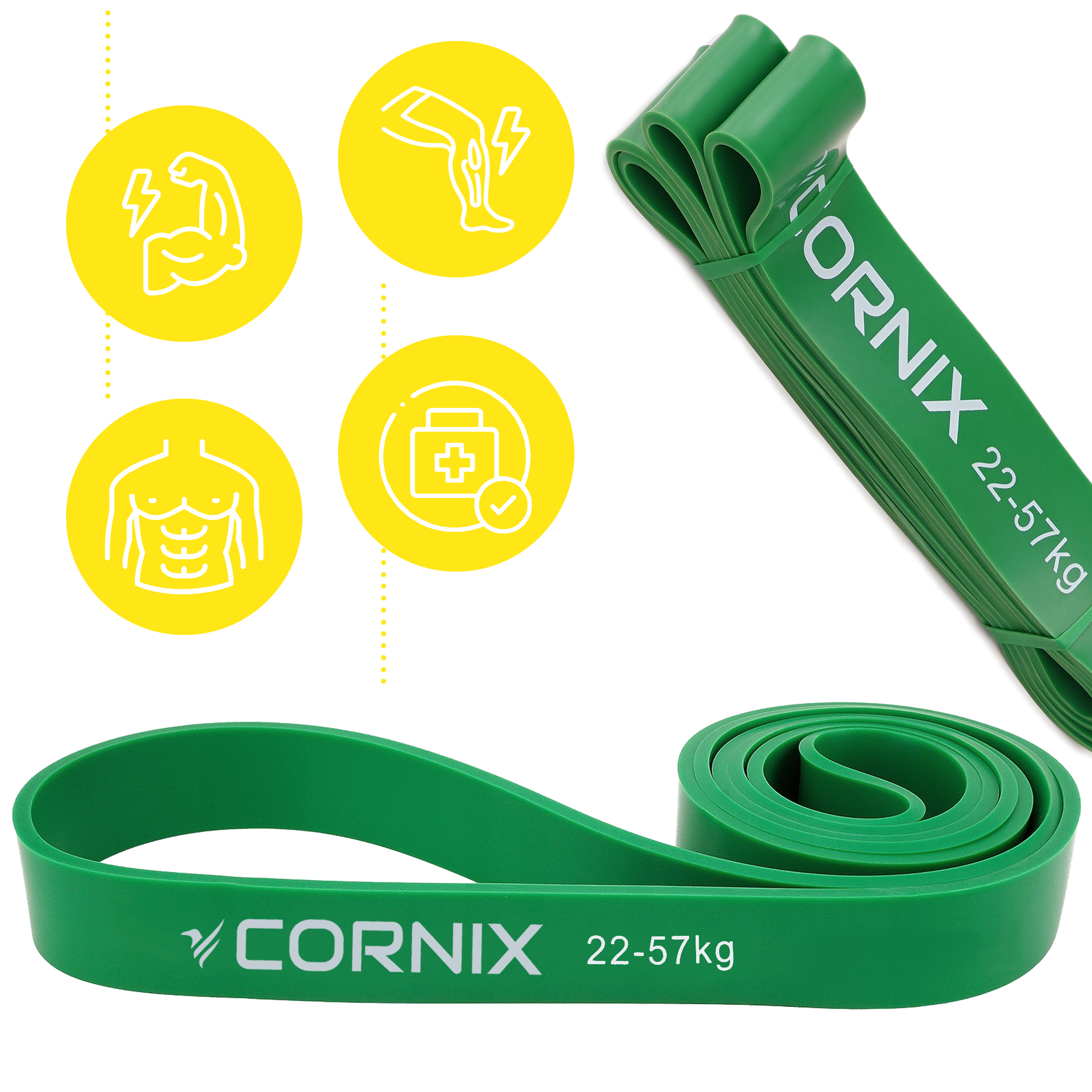Еспандер-петля Cornix Power Band 44 мм 22-57 кг (резина для фітнесу та спорту) XR-0061 — фото 3