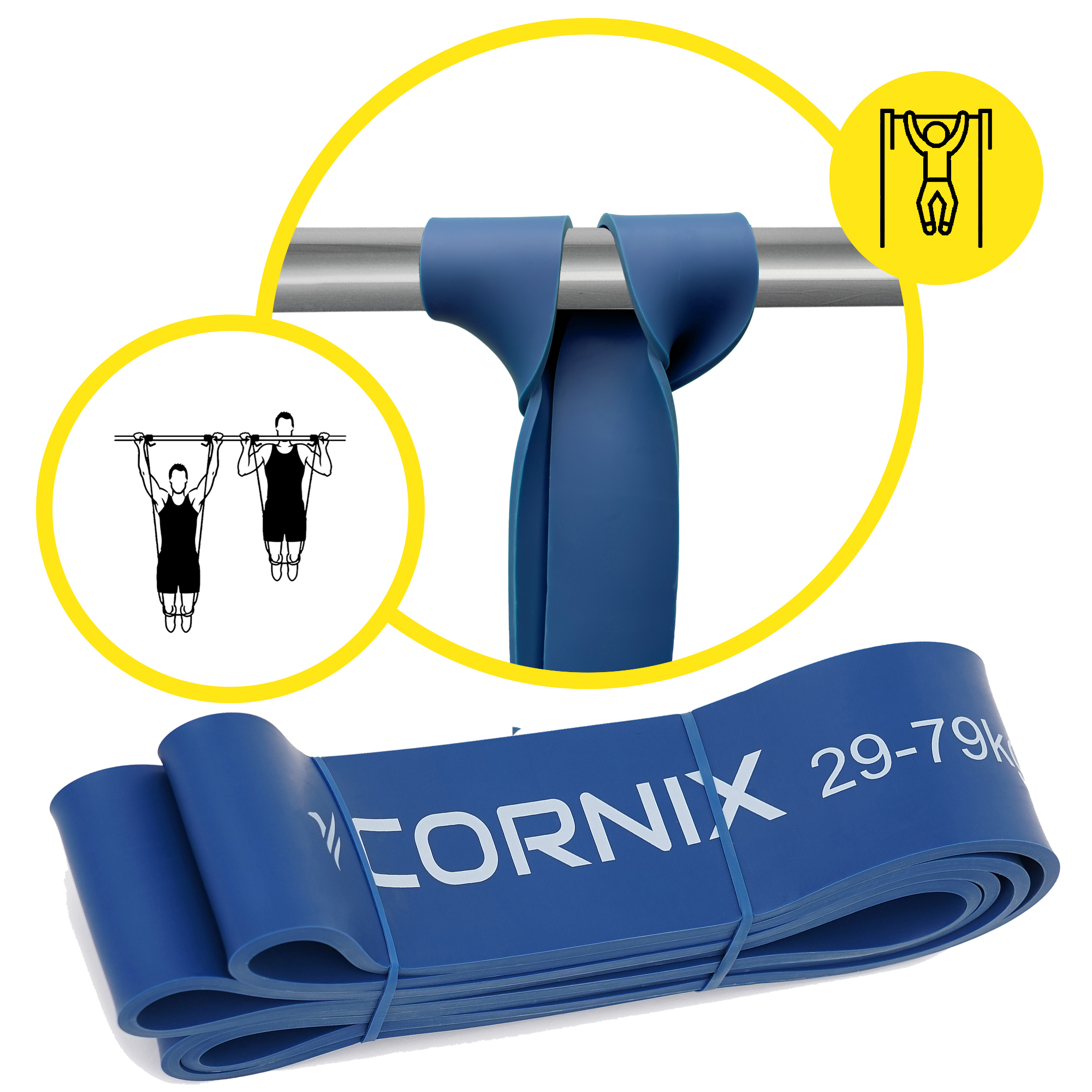 Еспандер-петля Cornix Power Band 64 мм 29-79 кг (резина для фітнесу та спорту) XR-0135 — фото 5