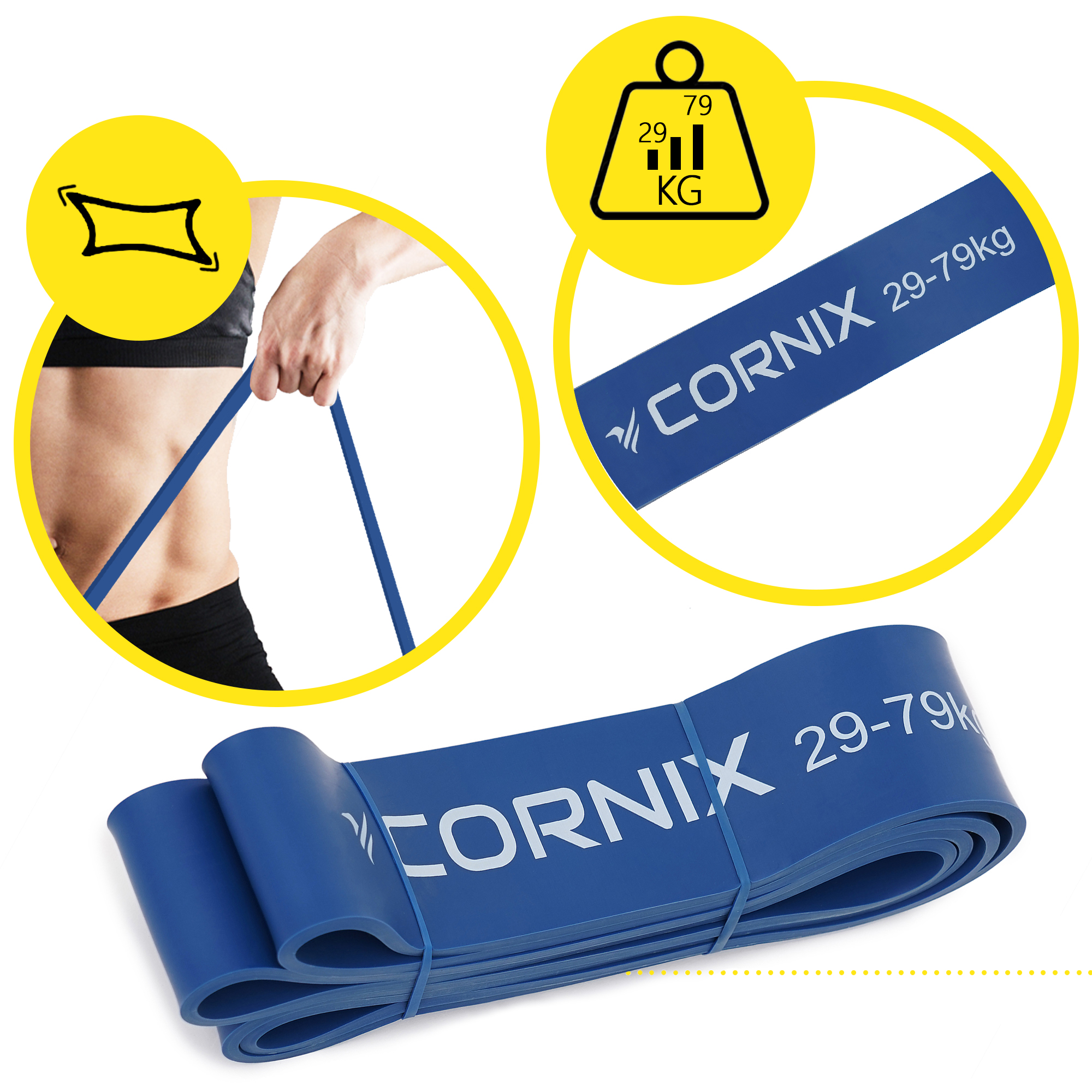 Еспандер-петля Cornix Power Band 64 мм 29-79 кг (резина для фітнесу та спорту) XR-0135 — мініатюра 6