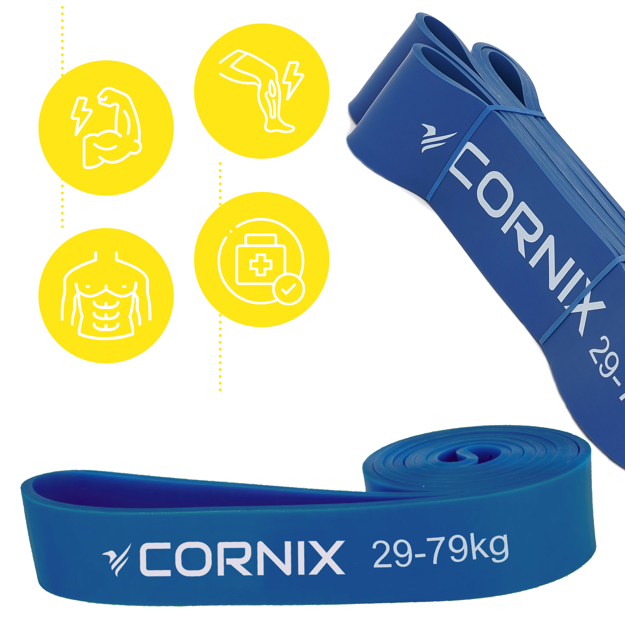 Еспандер-петля Cornix Power Band 64 мм 29-79 кг (резина для фітнесу та спорту) XR-0135 — фото 3