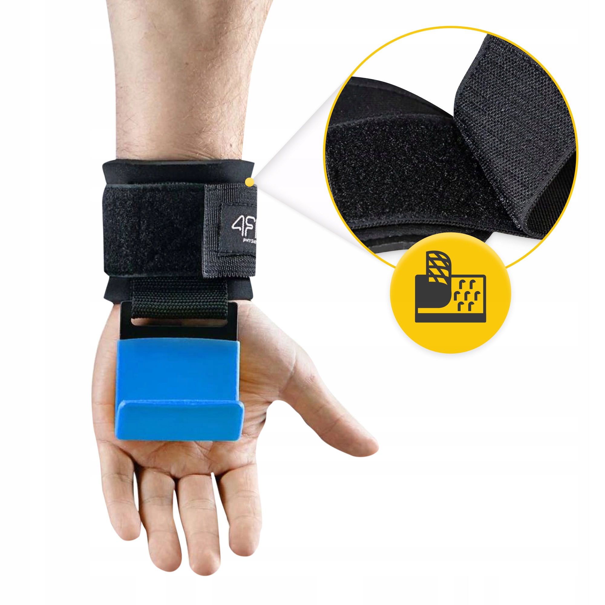 Гачки для перекладини та тяги 4FIZJO Hooks Black/Blue (P-5907739314772) — фото 2