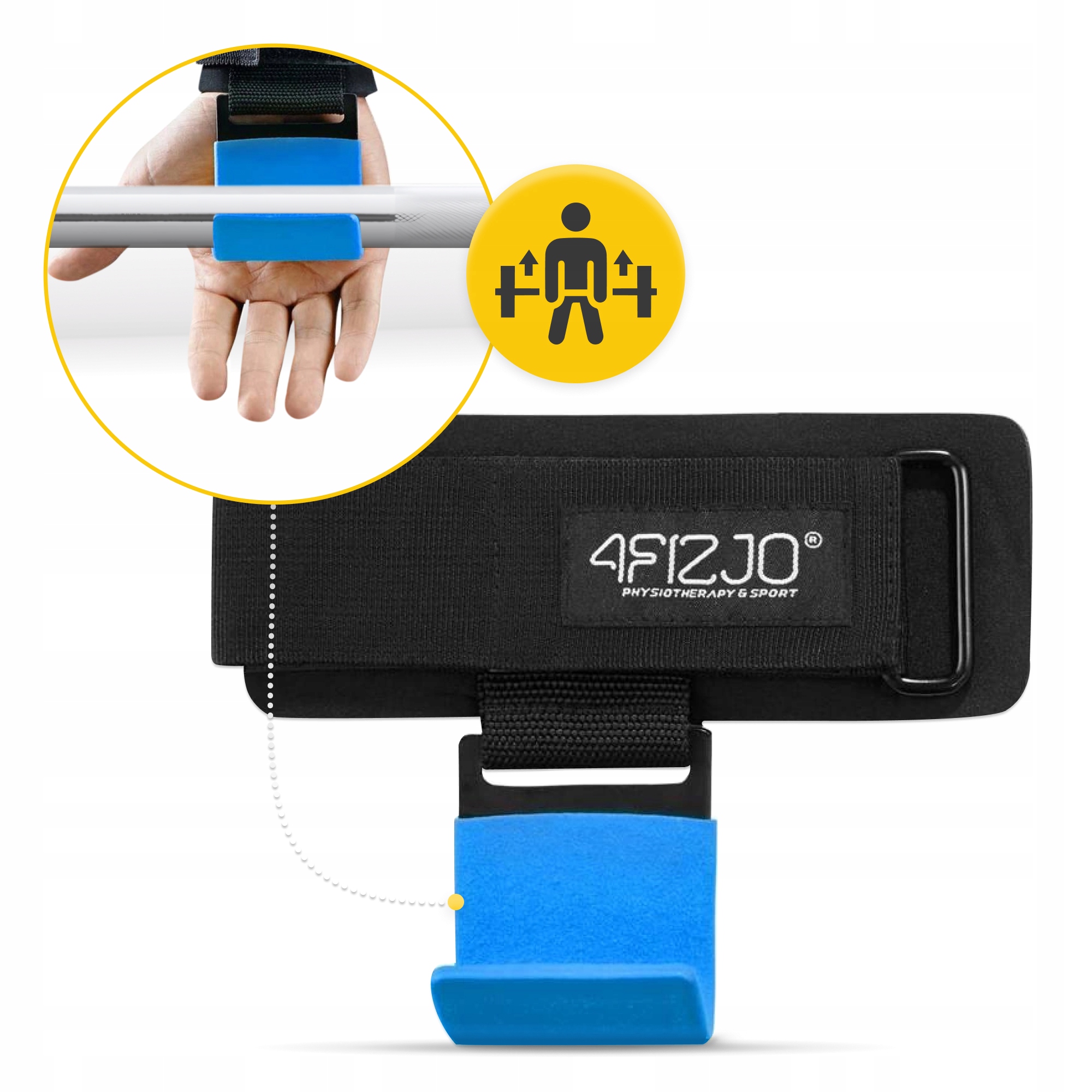 Гачки для перекладини та тяги 4FIZJO Hooks Black/Blue (P-5907739314772) — фото 3