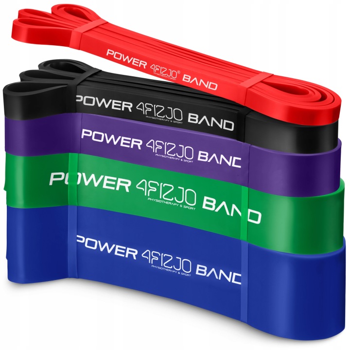 Еспандер-петля 4FIZJO Power Band 6-46 кг резина для фітнесу і спорту, набір 5 шт Mix (P-5907222931561)