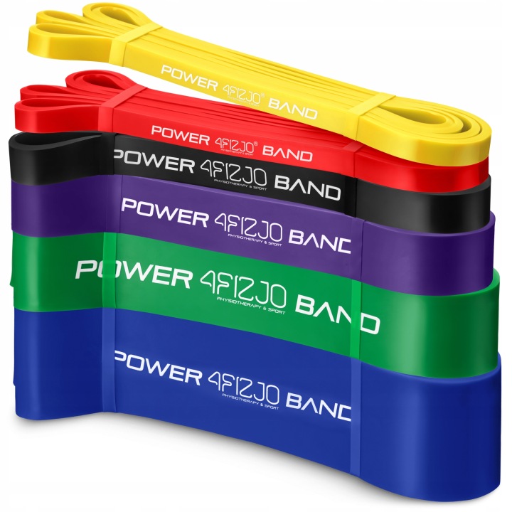 Еспандер-петля 4FIZJO Power Band 2-46 кг резина для фітнесу і спорту, набір 6 шт Mix (P-5907222931875)