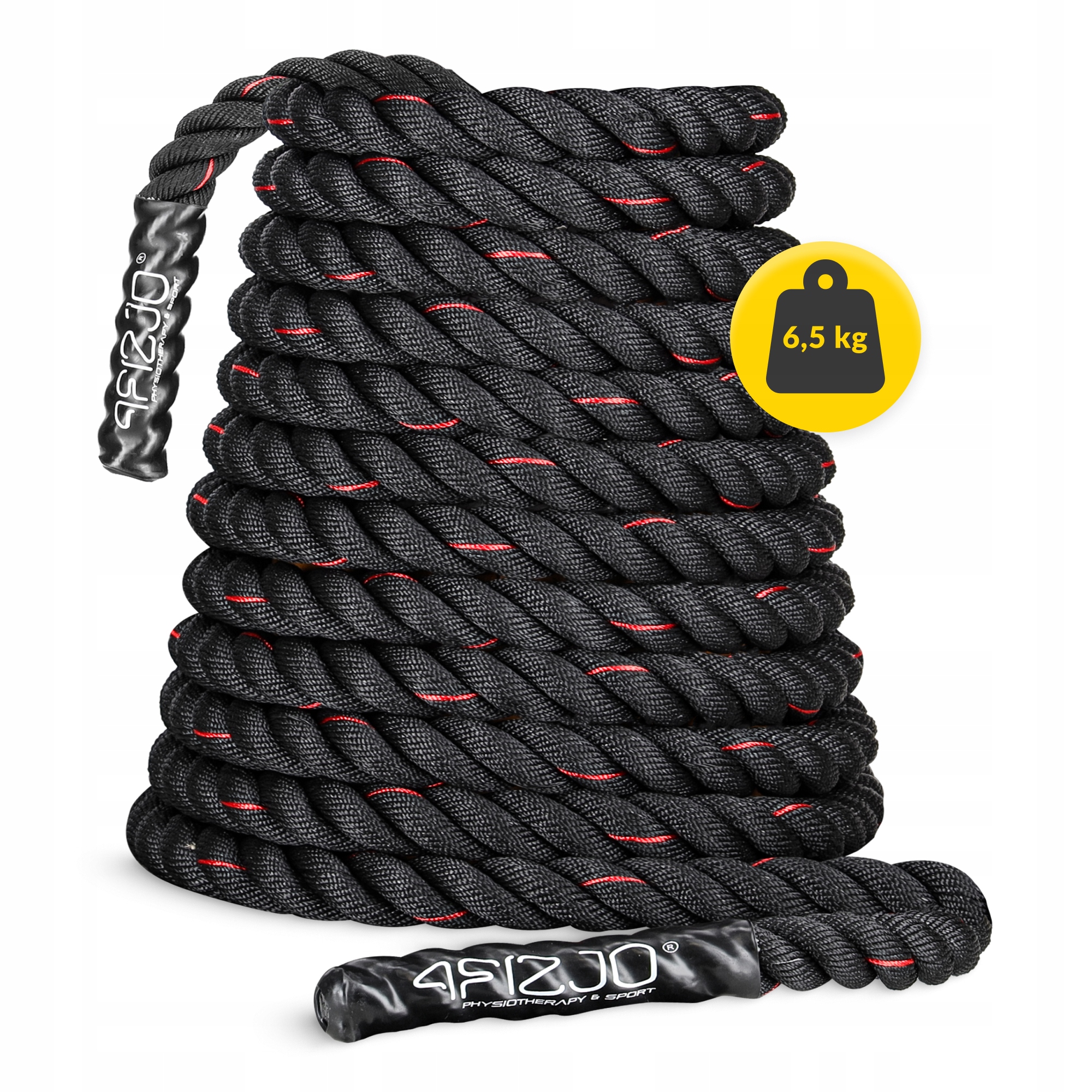 Канат тренувальний 4FIZJO Battle Rope 9 м для кросфіту Black (P-5907739312242)