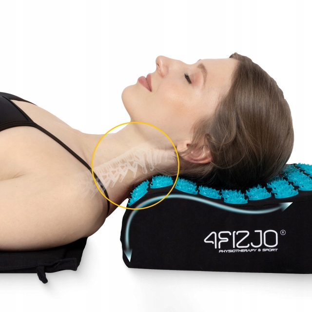 Килимок акупунктурний з подушкою 4FIZJO Ergo Mat Аплікатор Кузнєцова Black/Blue (P-5907739313911) — фото 3