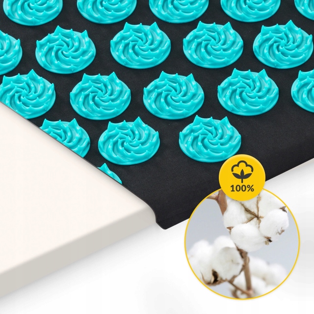 Килимок акупунктурний з подушкою 4FIZJO Ergo Mat Аплікатор Кузнєцова Black/Blue (P-5907739313911) — фото 5