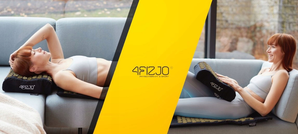 Килимок акупунктурний з подушкою 4FIZJO Ergo Mat XL Аплікатор Кузнєцова Black/Gold (P-5907739313843) — мініатюра 9