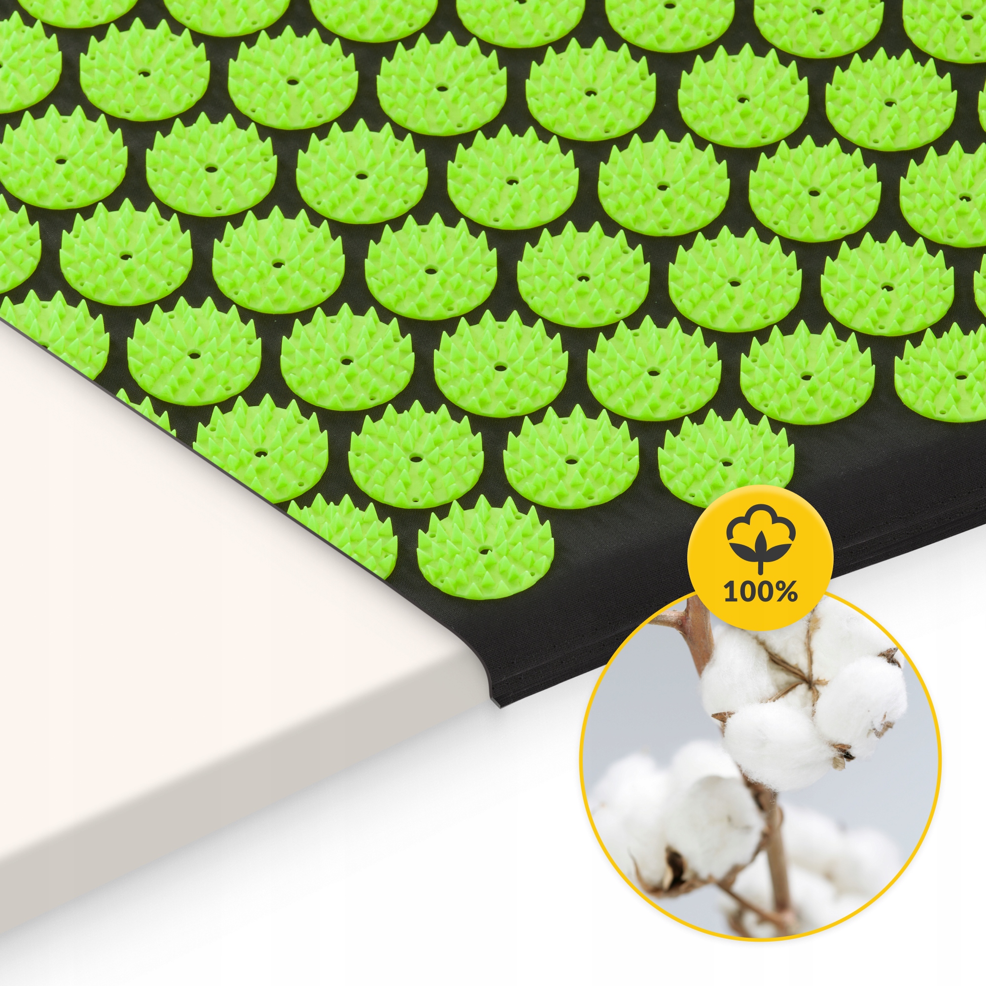 Килимок акупунктурний з валиком 4FIZJO Classic Mat Аплікатор Кузнєцова Black/Green (P-5907222931745) — мініатюра 10