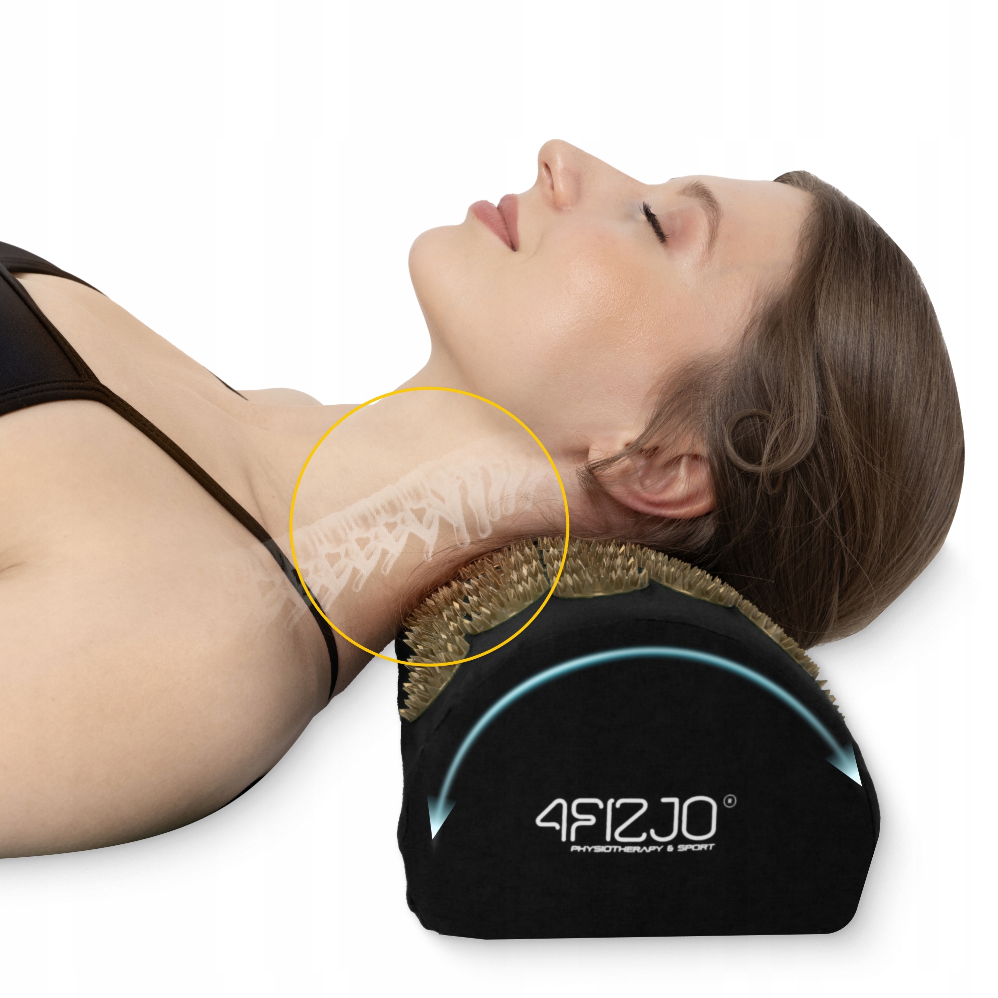 Килимок акупунктурний з валиком 4FIZJO Classic Mat XL Аплікатор Кузнєцова Black/Gold (P-5907739315052) — фото 3