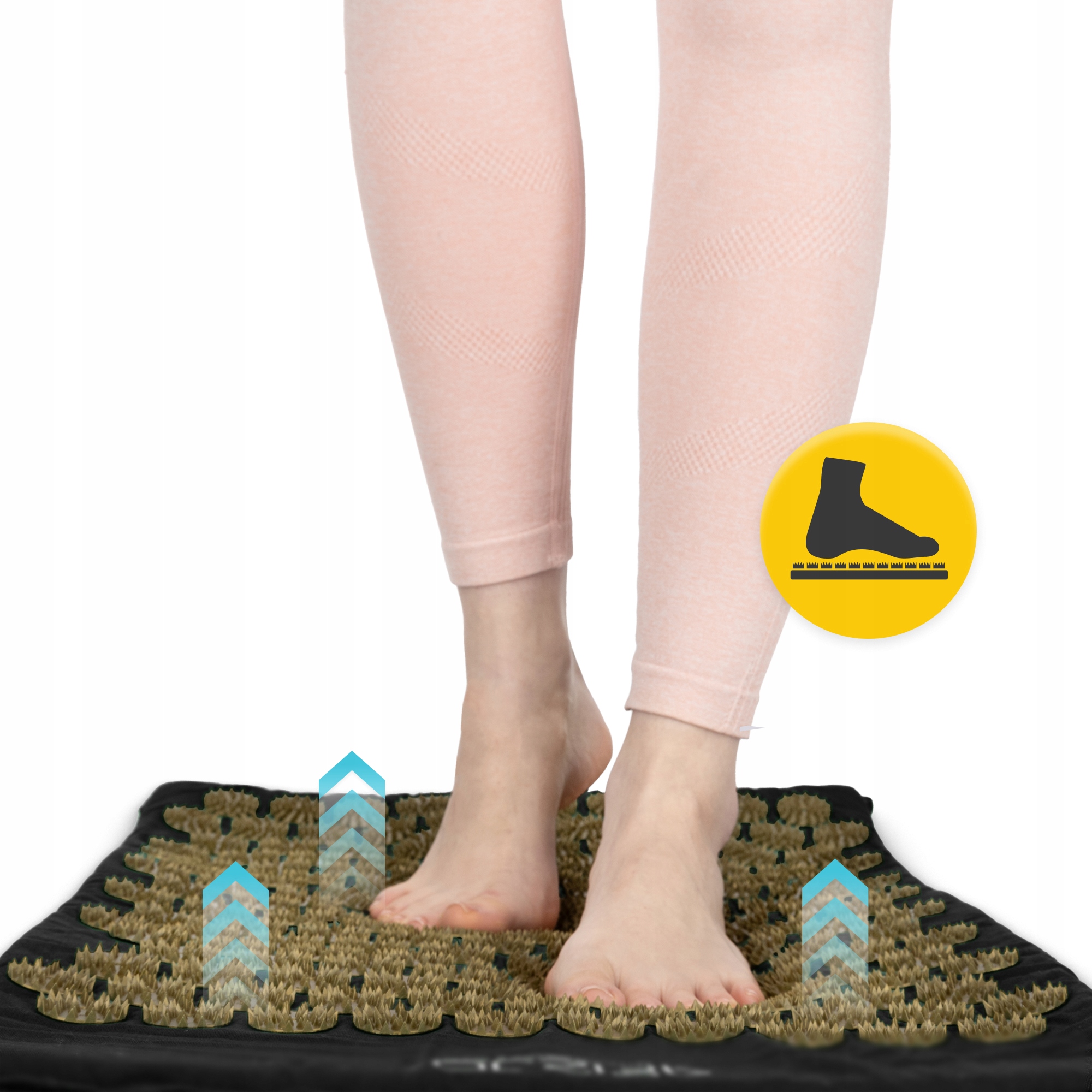 Килимок акупунктурний з валиком 4FIZJO Classic Mat XL Аплікатор Кузнєцова Black/Gold (P-5907739315052) — мініатюра 6