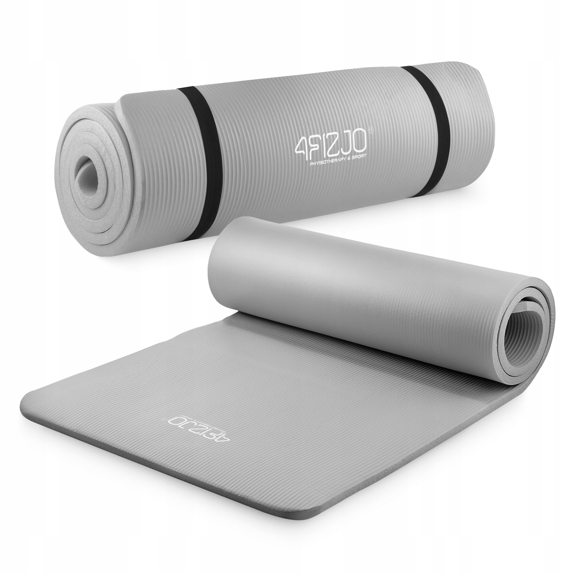 Килимок (мат) спортивний 4FIZJO NBR 180 x 60 x 1 см для йоги та фітнесу Grey (P-5907739317087) — мініатюра 10
