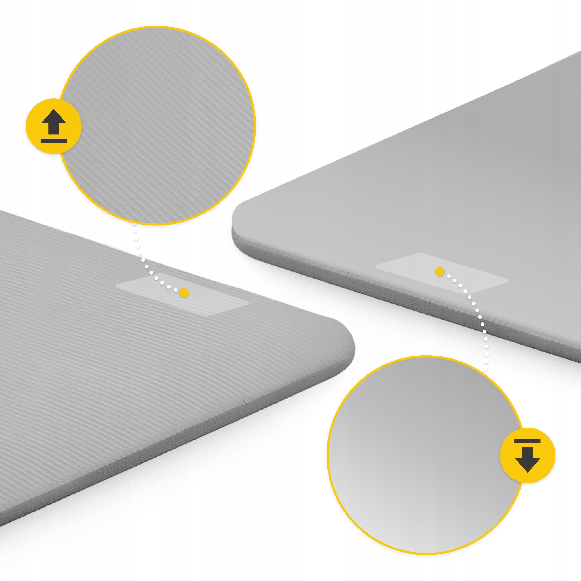 Килимок (мат) спортивний 4FIZJO NBR 180 x 60 x 1 см для йоги та фітнесу Grey (P-5907739317087) — фото 5