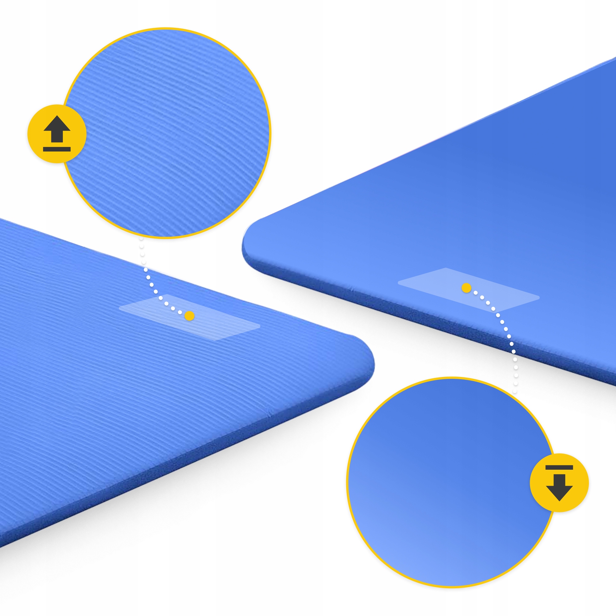 Килимок (мат) спортивний 4FIZJO NBR 180 x 60 x 1 см для йоги та фітнесу Navy Blue (P-5907739316974) — мініатюра 9