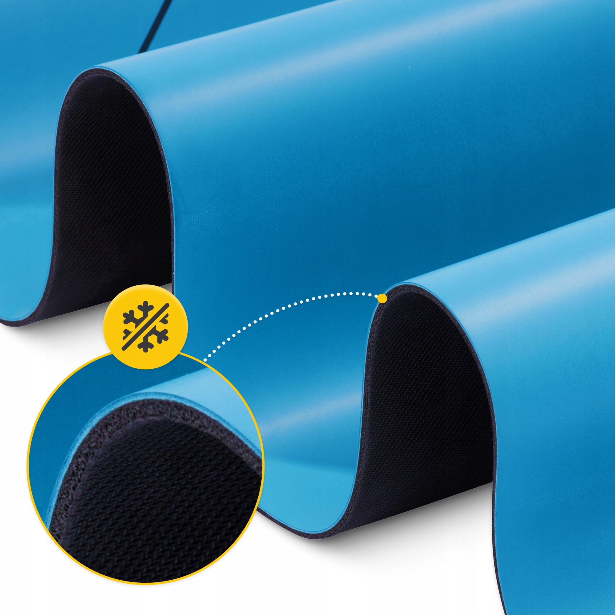 Килимок (мат) спортивний 4FIZJO PU 183 x 61 x 0.4 см для йоги та фітнесу Blue (P-5907739319555) — фото 2