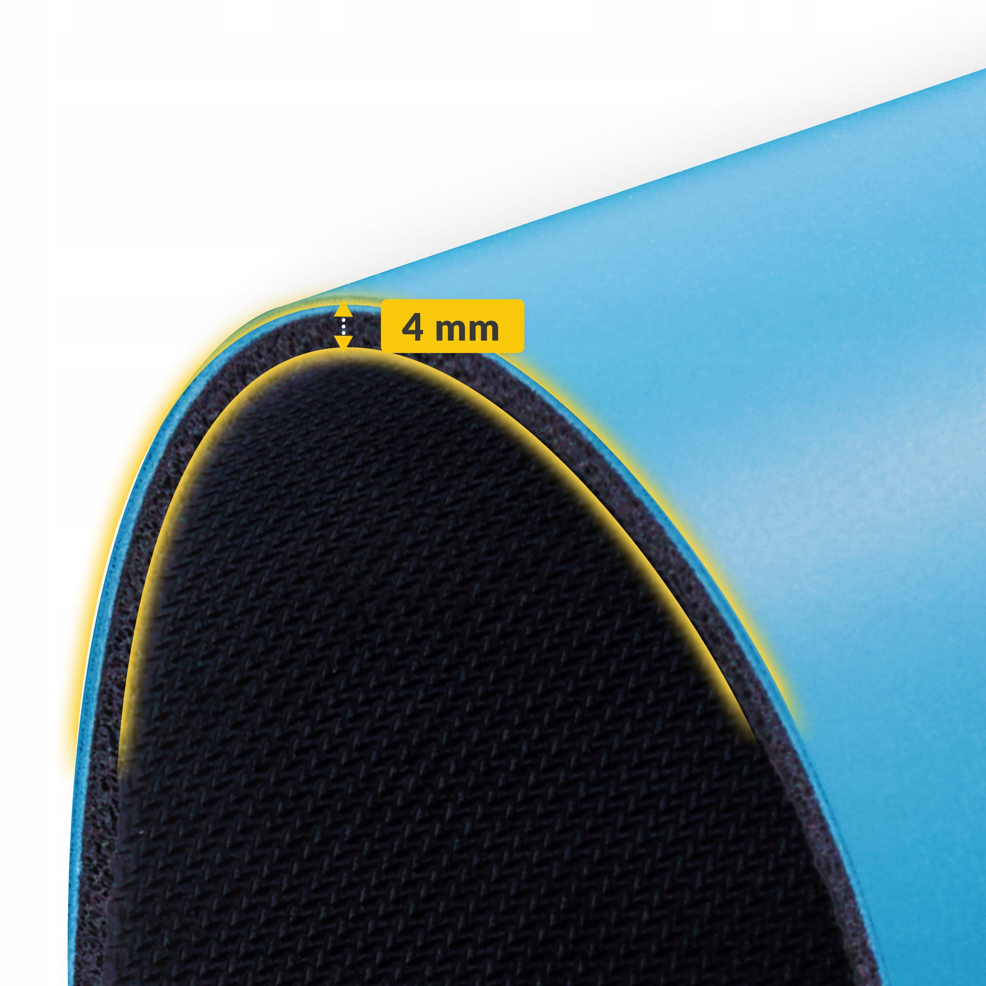 Килимок (мат) спортивний 4FIZJO PU 183 x 61 x 0.4 см для йоги та фітнесу Blue (P-5907739319555) — фото 5
