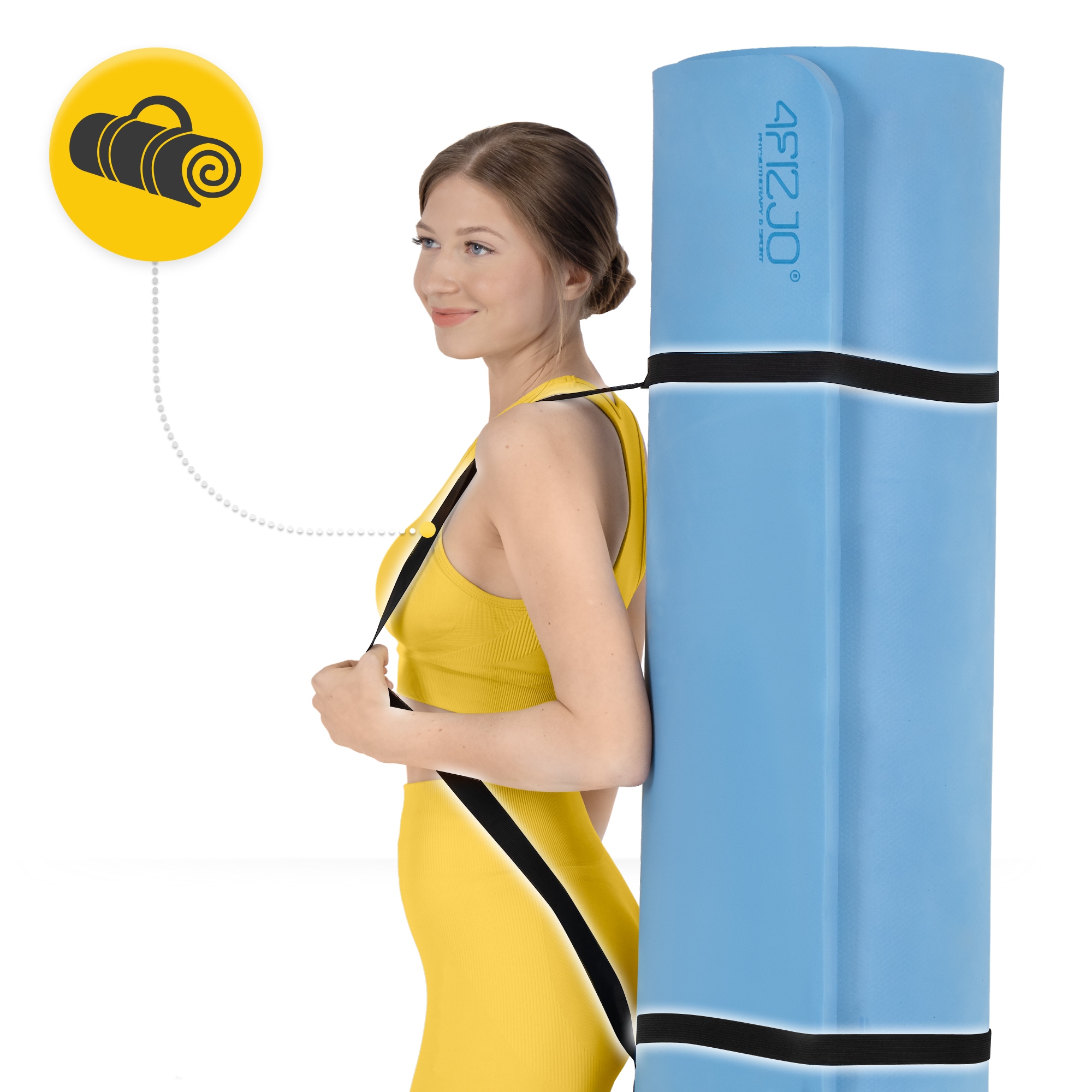 Килимок (мат) спортивний 4FIZJO TPE Gigant 200 x 125 x 2 см для йоги та фітнесу Sky Blue (P-5907739318985) — мініатюра 8