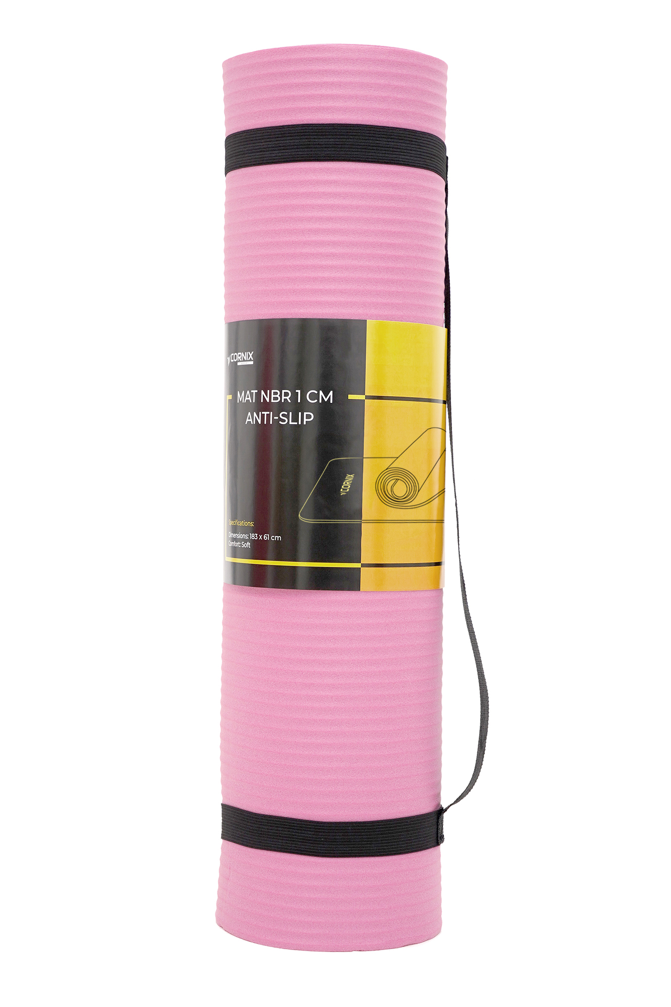 Килимок спортивний Cornix NBR 183 x 61 x 1 cм для йоги та фітнесу XR-0010 Pink — мініатюра 9