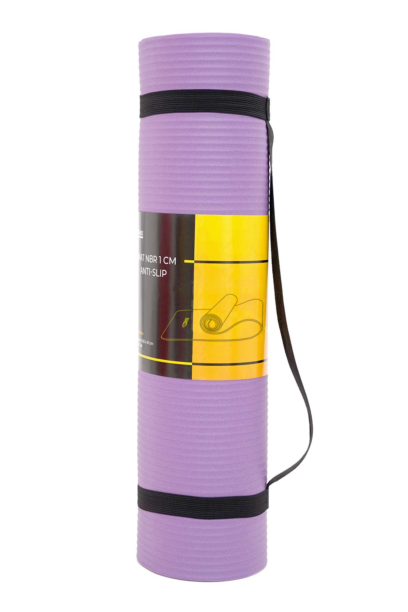 Килимок спортивний Cornix NBR 183 x 61 x 1 cм для йоги та фітнесу XR-0011 Violet — фото 5