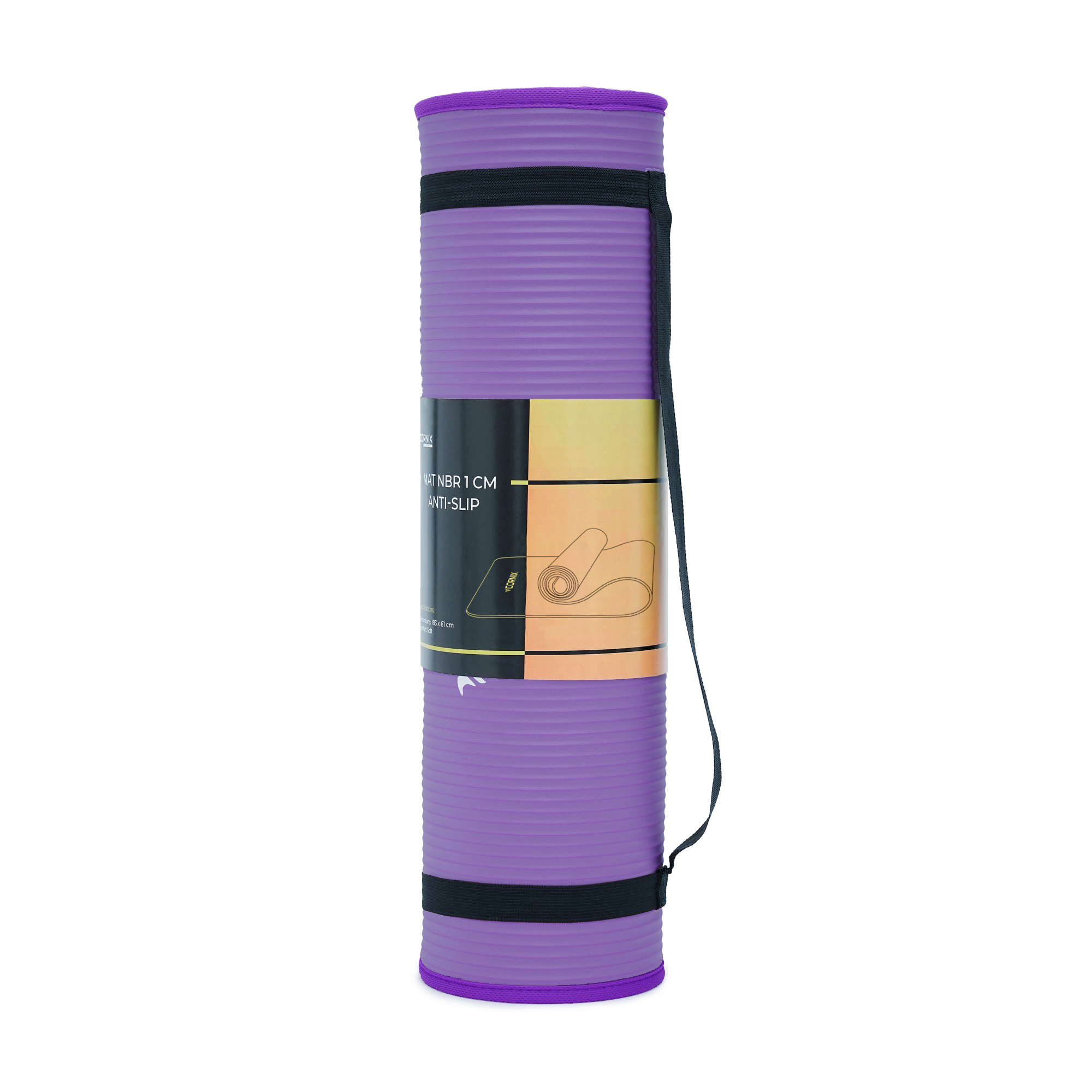 Килимок спортивний Cornix NBR 183 x 61 x 1 cм для йоги та фітнесу XR-0093 Purple/Purple — фото 3