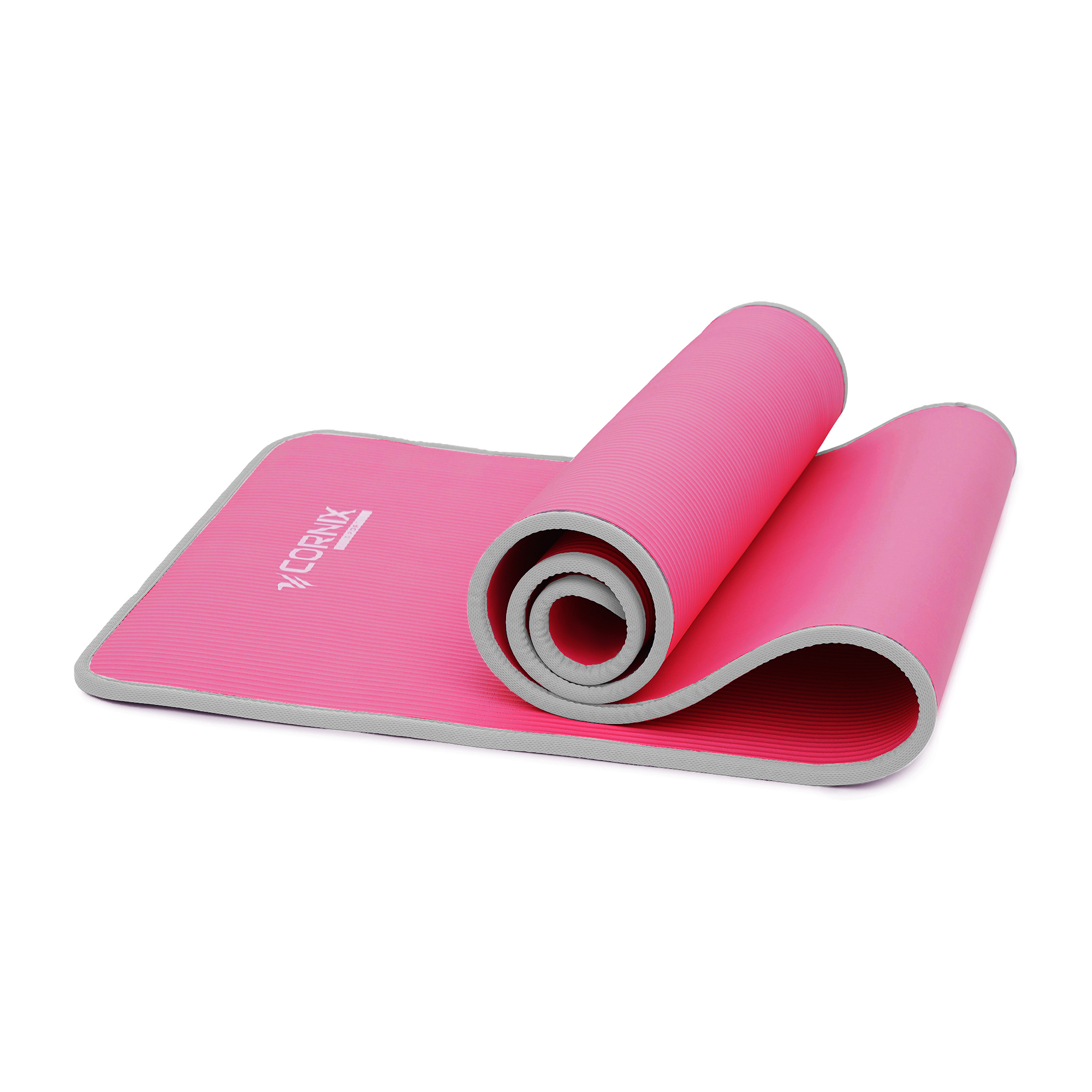 Килимок спортивний Cornix NBR 183 x 61 x 1 cм для йоги та фітнесу XR-0095 Pink/Grey — мініатюра 7