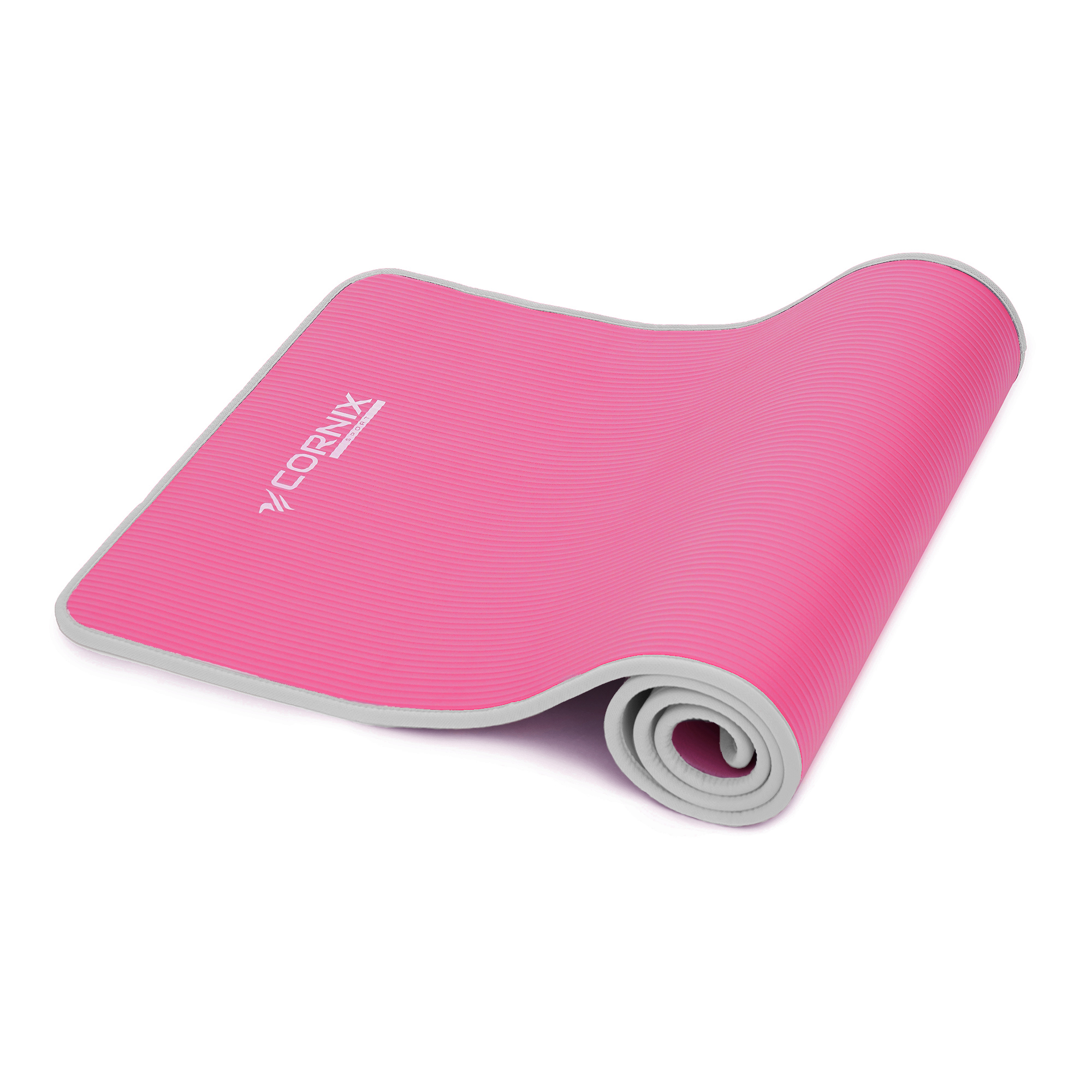 Килимок спортивний Cornix NBR 183 x 61 x 1 cм для йоги та фітнесу XR-0095 Pink/Grey — фото 4