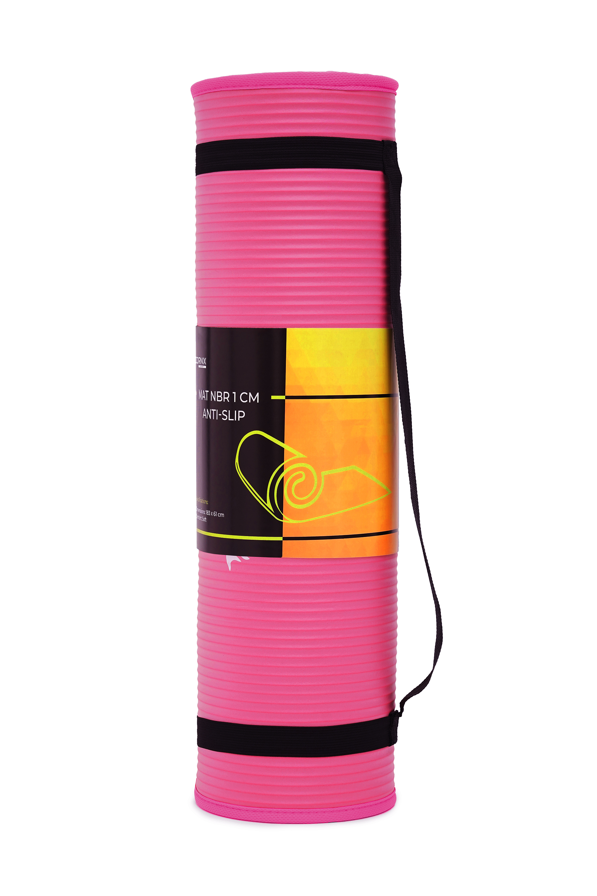 Килимок спортивний Cornix NBR 183 x 61 x 1 cм для йоги та фітнесу XR-0097 Pink/Pink — мініатюра 7
