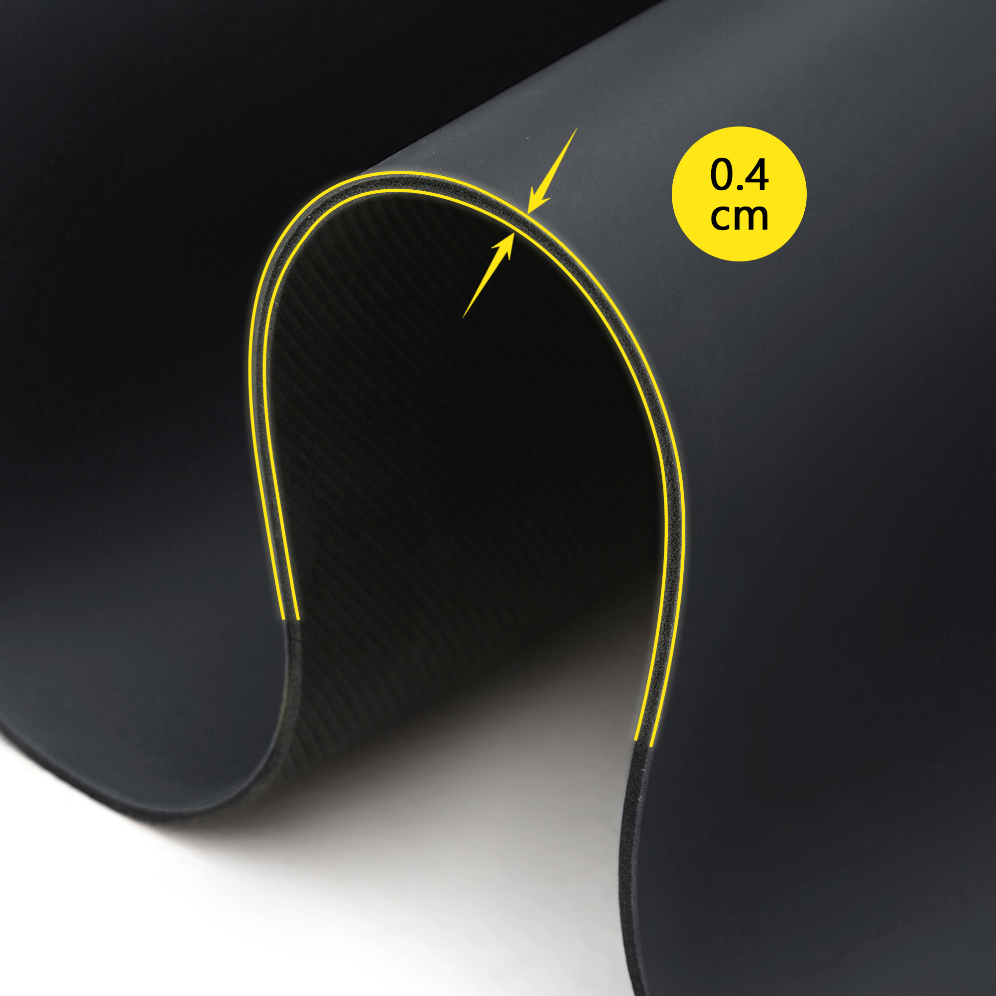 Килимок спортивний Cornix PU 183 x 68 x 0.4 см для йоги та фітнесу XR-0317 Black — мініатюра 10