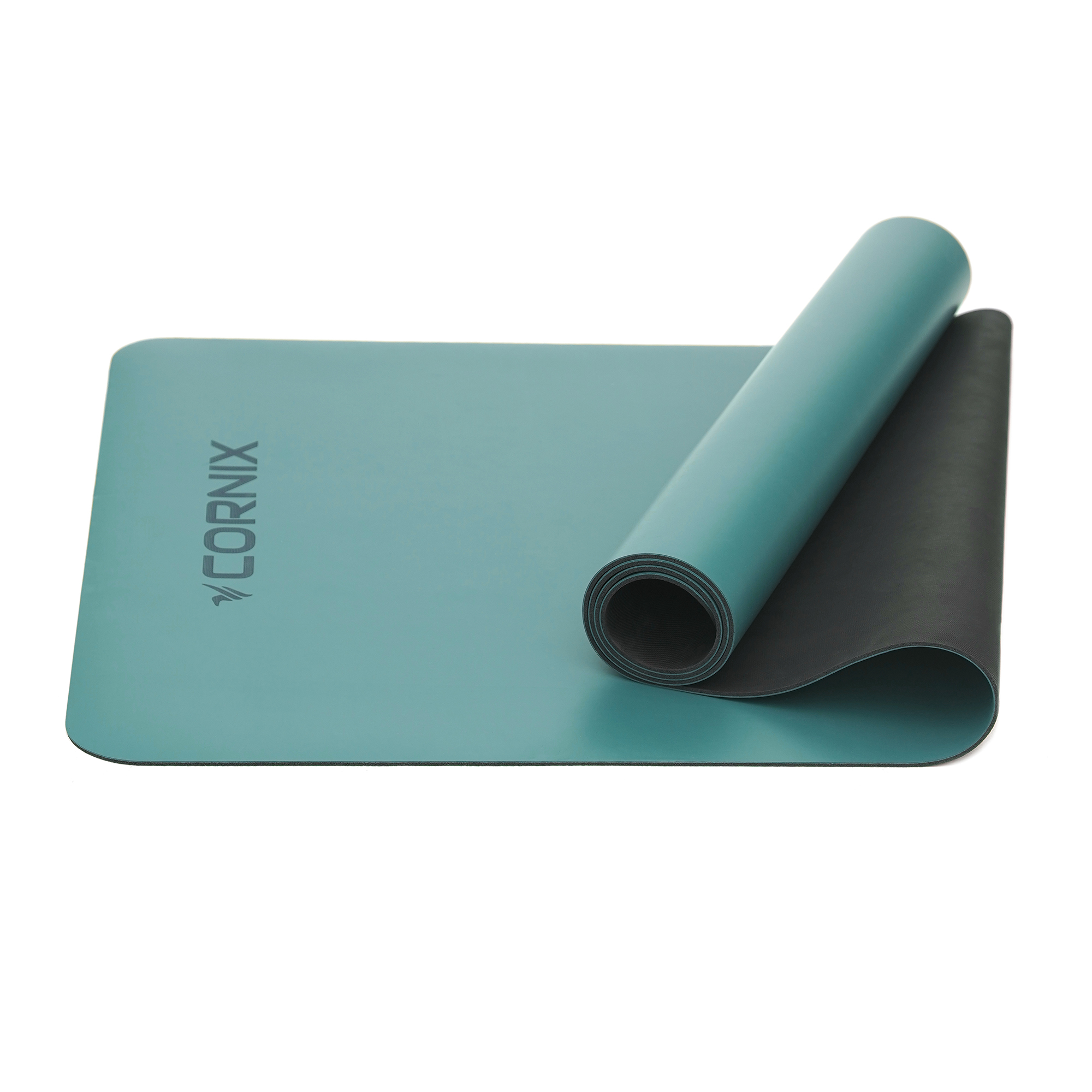 Килимок спортивний Cornix PU 183 x 68 x 0.4 см для йоги та фітнесу XR-0318 Turquoise — фото 2