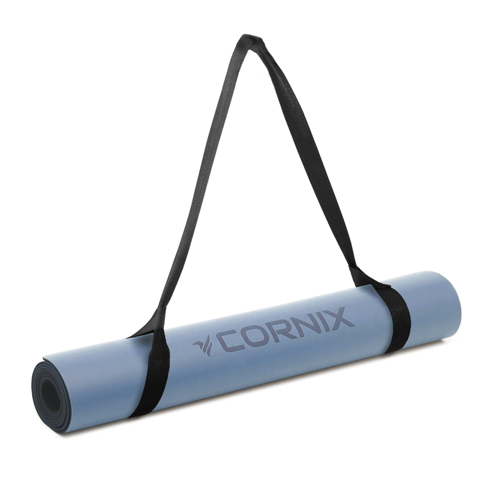 Килимок спортивний Cornix PU 183 x 68 x 0.4 см для йоги та фітнесу XR-0319 Blue — фото 4