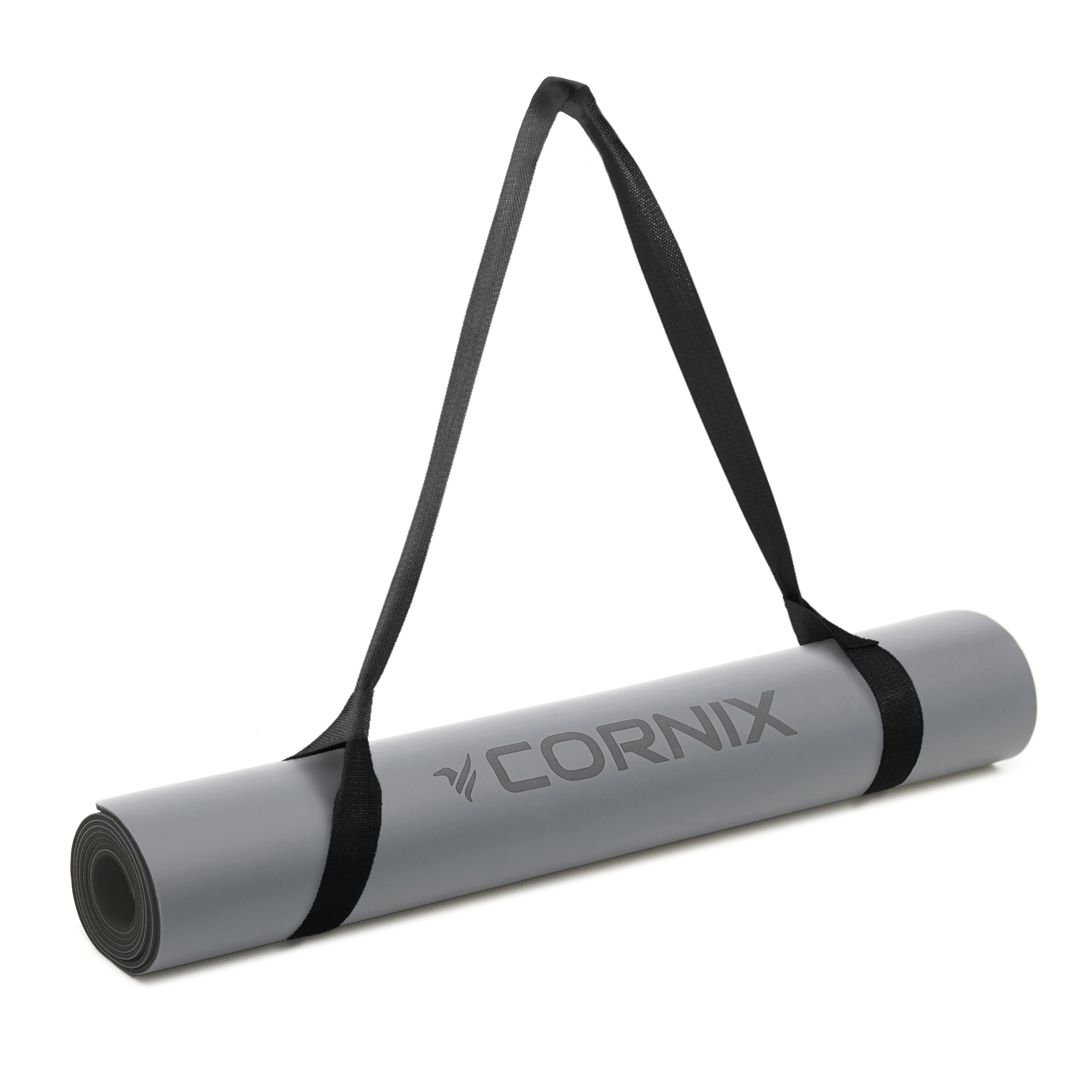 Килимок спортивний Cornix PU 183 x 68 x 0.4 см для йоги та фітнесу XR-0320 Grey — мініатюра 10