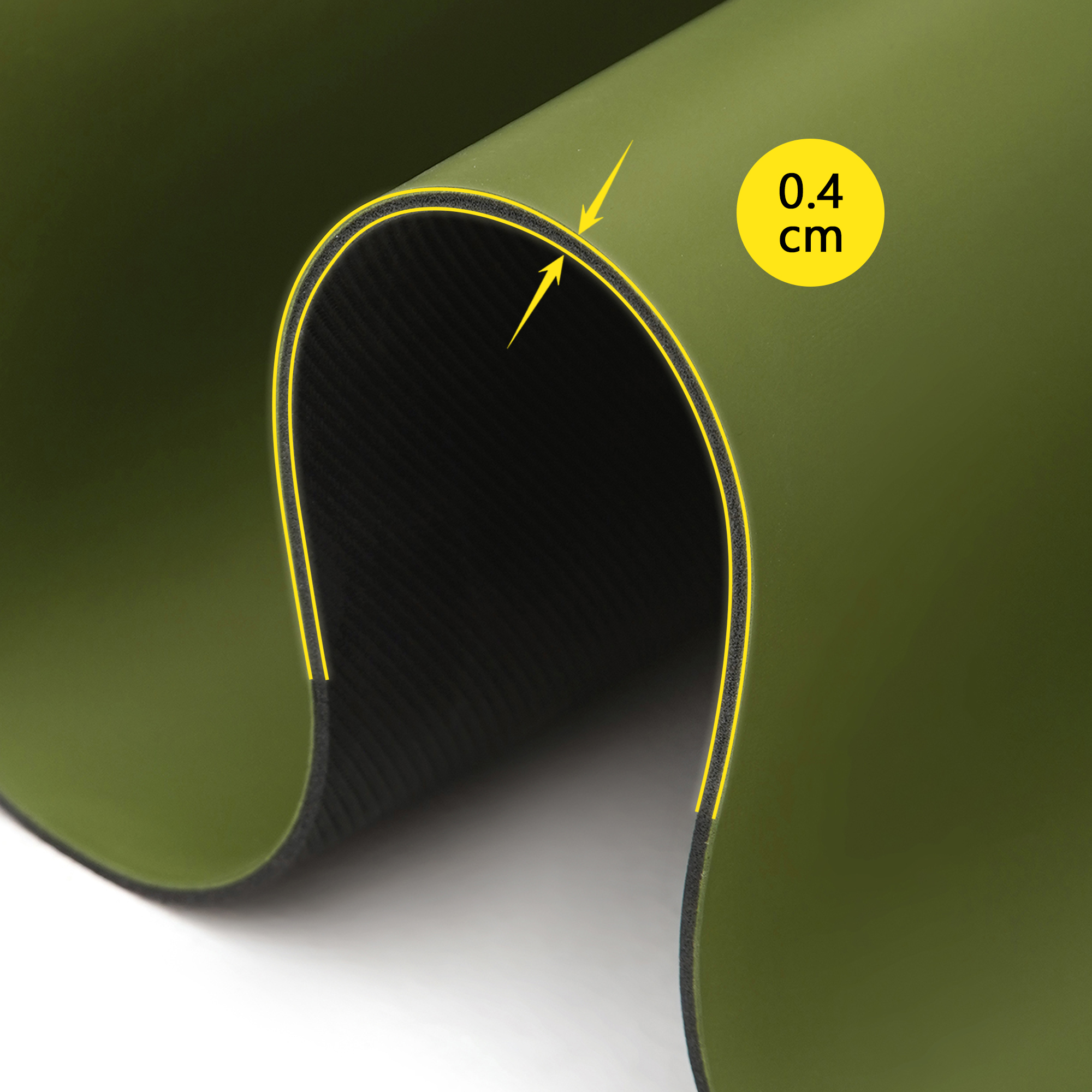 Килимок спортивний Cornix PU 183 x 68 x 0.4 см для йоги та фітнесу XR-0321 Green — мініатюра 8
