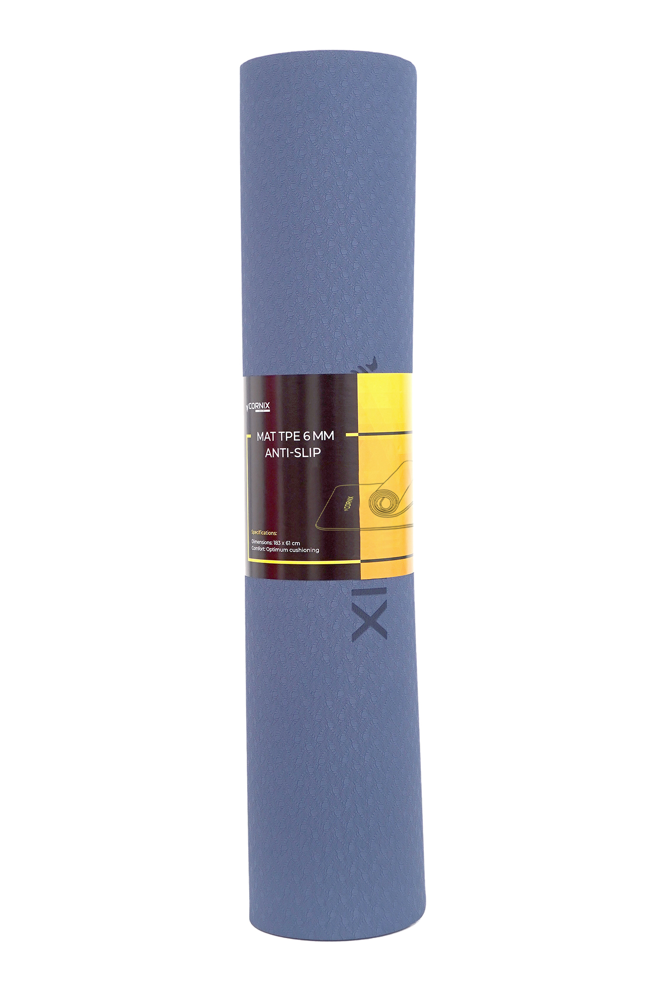 Килимок спортивний Cornix TPE 183 x 61 x 0.6 см для йоги та фітнесу XR-0003 Blue/Sky Blue — фото 2