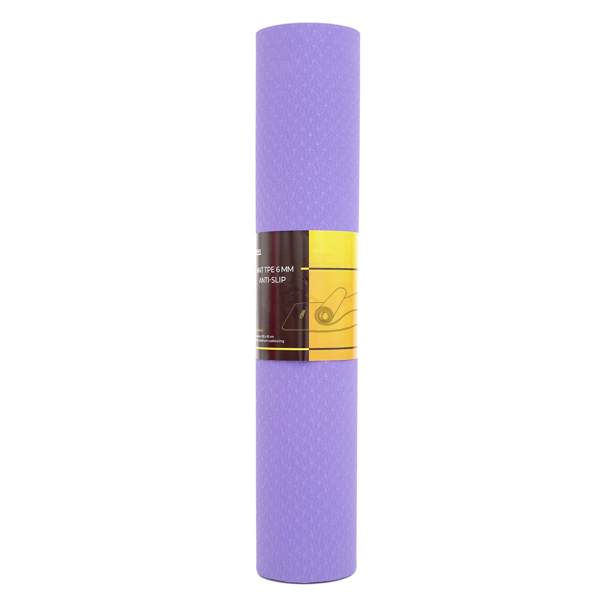 Килимок спортивний Cornix TPE 183 x 61 x 0.6 см для йоги та фітнесу XR-0004 Violet/Purple — мініатюра 6