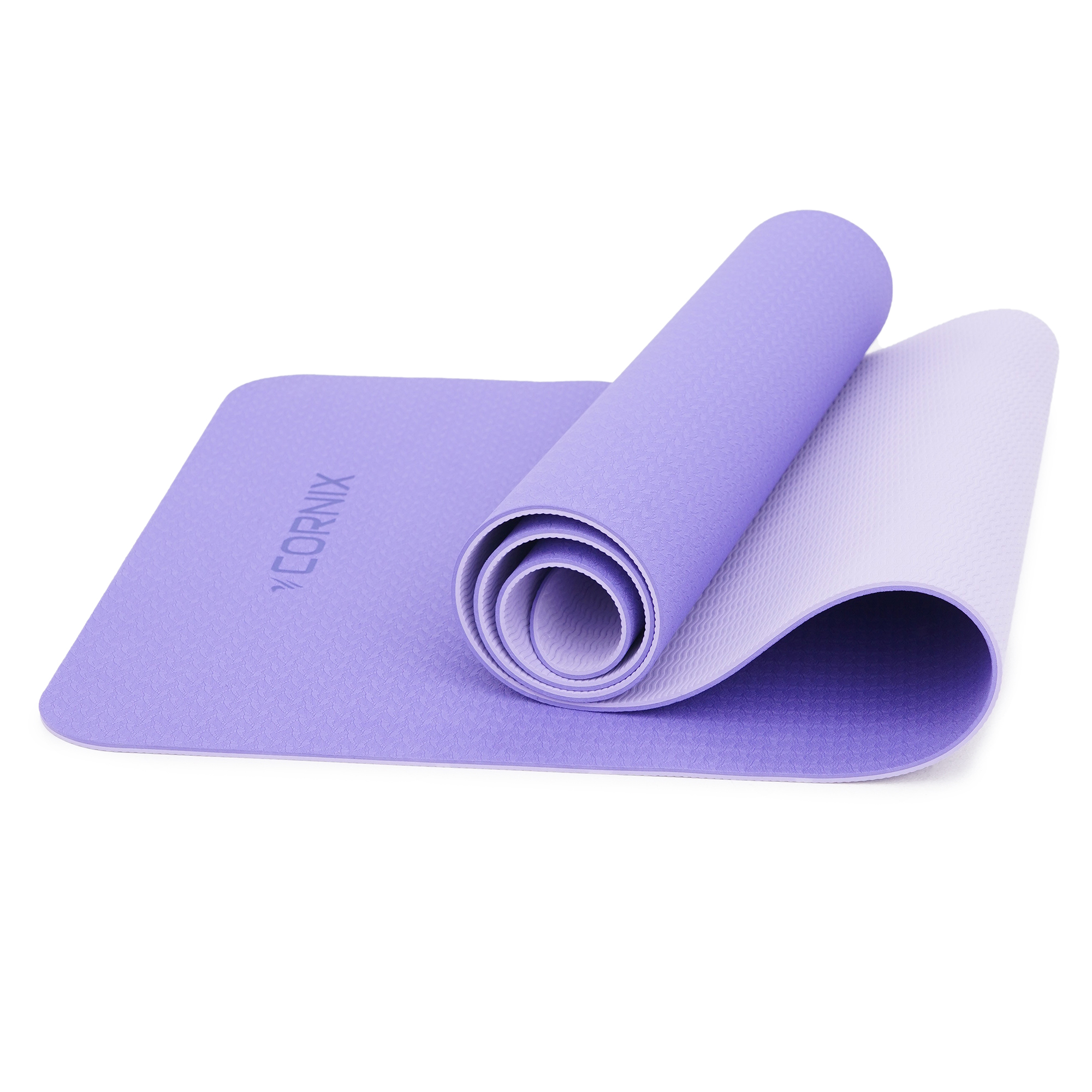 Килимок спортивний Cornix TPE 183 x 61 x 0.6 см для йоги та фітнесу XR-0004 Violet/Purple — фото 3