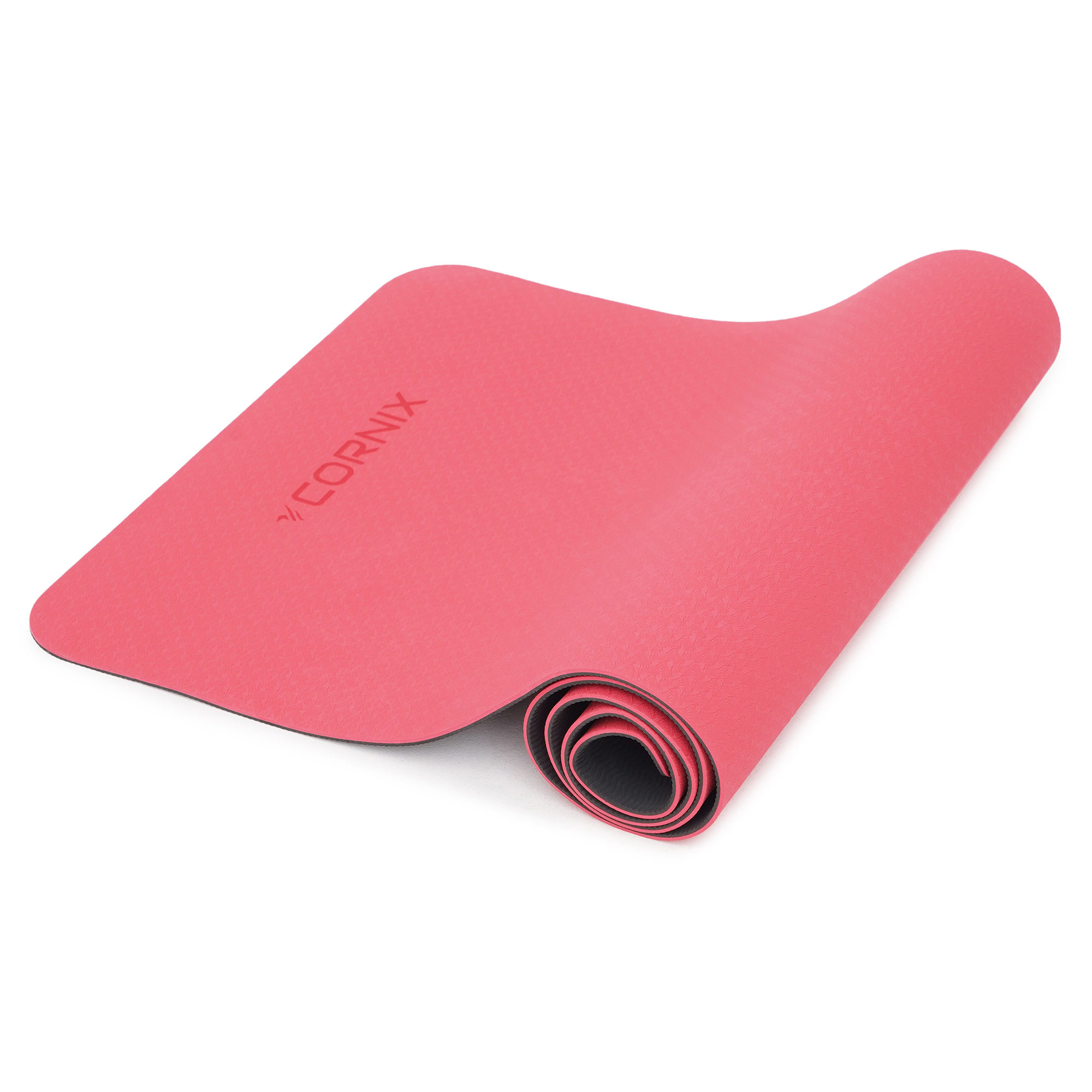 Килимок спортивний Cornix TPE 183 x 61 x 0.6 см для йоги та фітнесу XR-0006 Red/Black — мініатюра 6