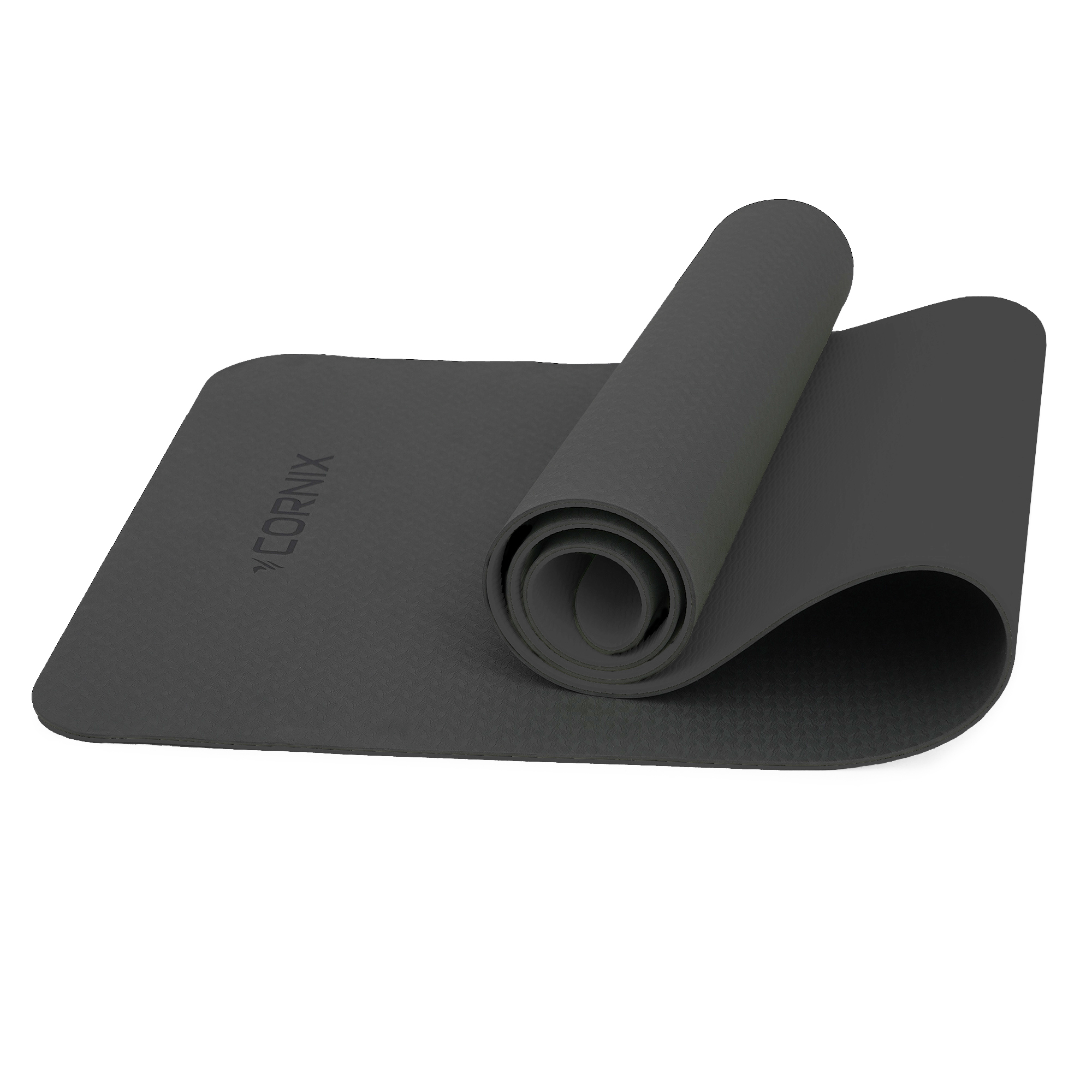 Килимок спортивний Cornix TPE 183 x 61 x 0.6 см для йоги та фітнесу XR-0350 Black — фото 2