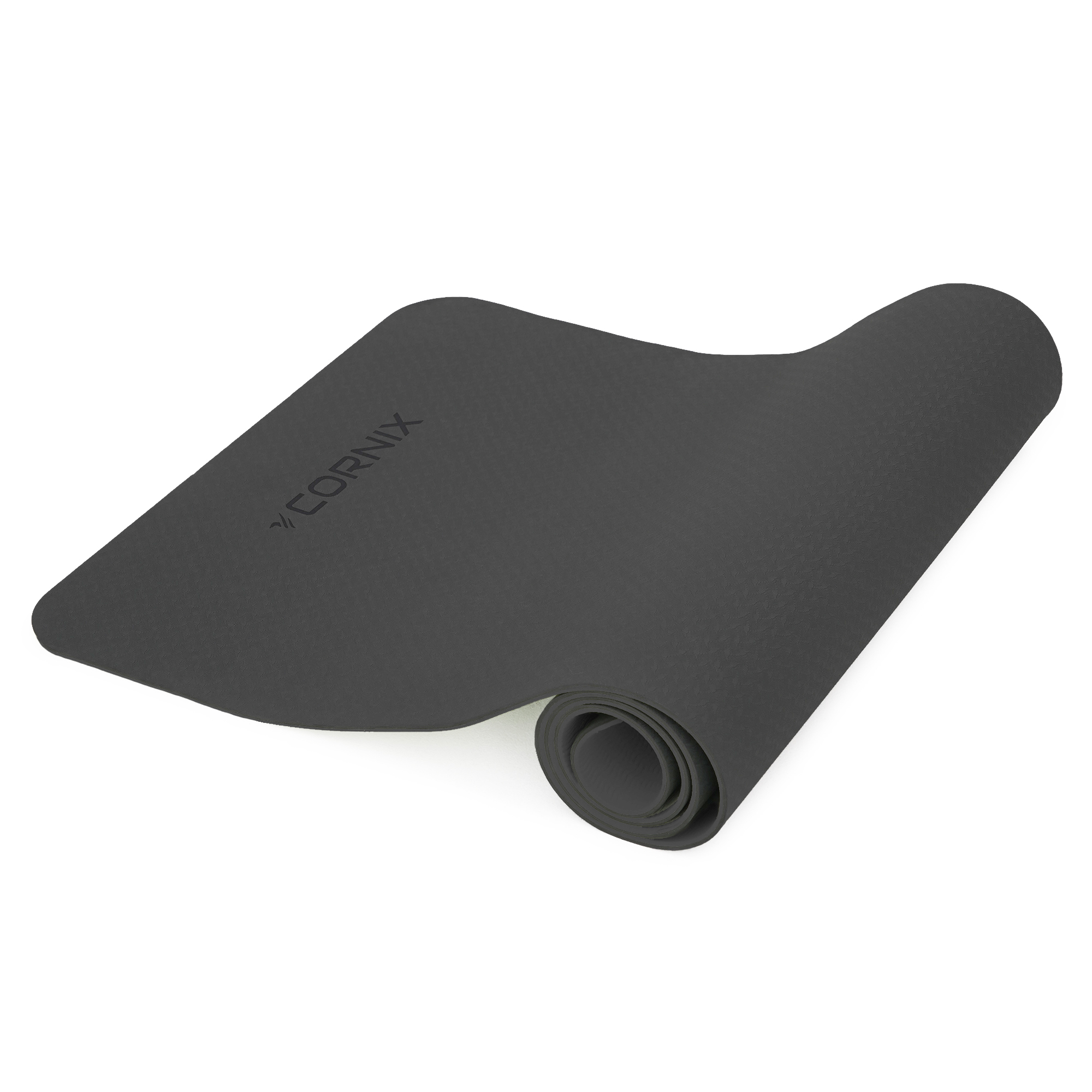 Килимок спортивний Cornix TPE 183 x 61 x 0.6 см для йоги та фітнесу XR-0350 Black — фото 5