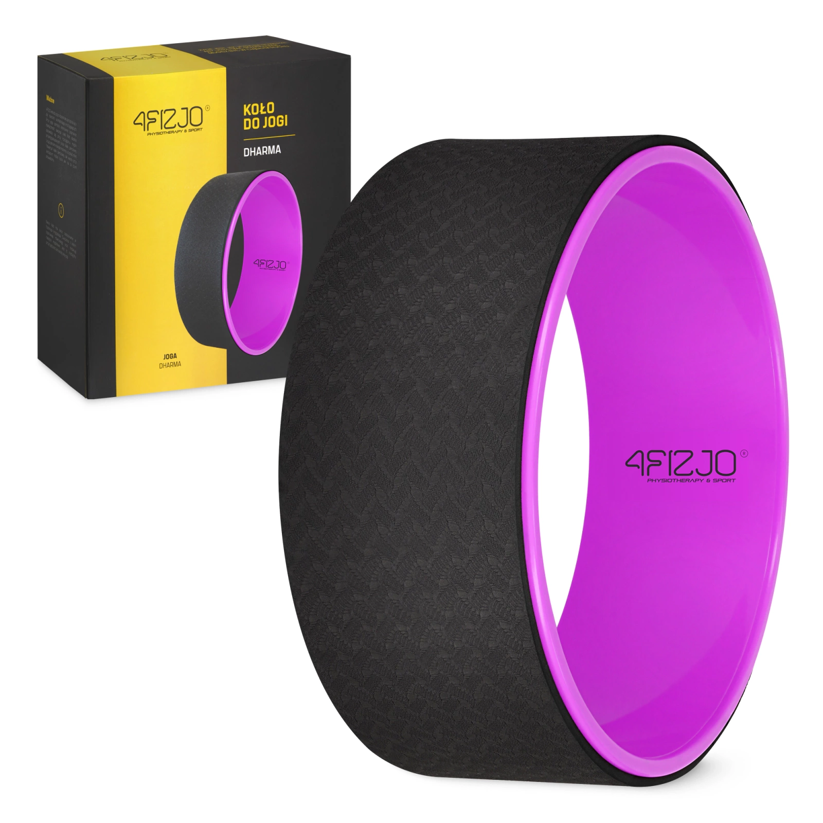 Колесо для йоги та фітнесу 4FIZJO Dharma Black/Pink (P-5907222931455) — фото 1