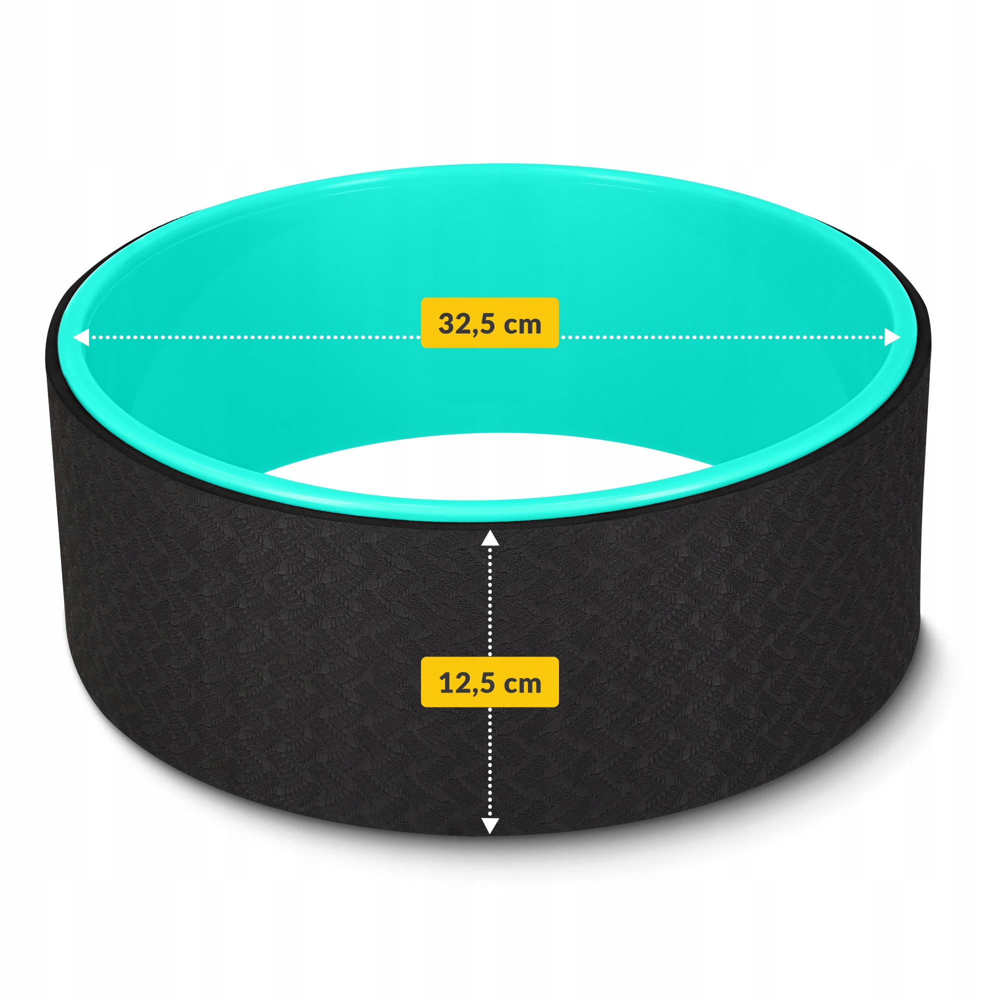 Колесо для йоги та фітнесу 4FIZJO Dharma Black/Turquoise (P-5907222931448)