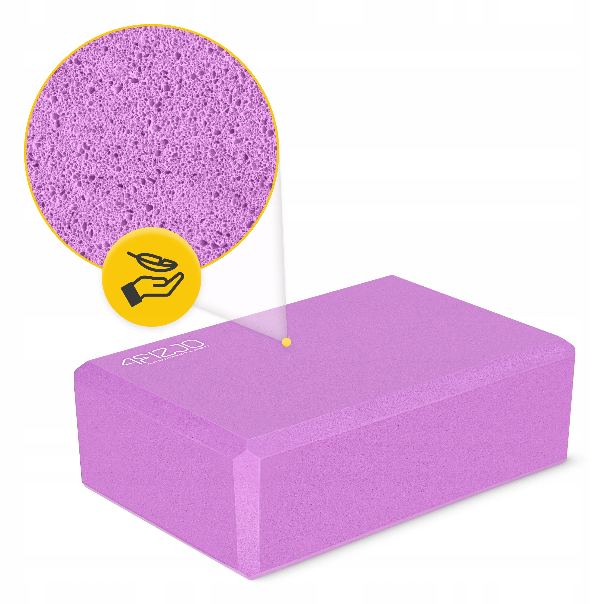 Блок для йоги 4FIZJO 23 x 15 x 7.6 см Purple (P-5907739312679) — мініатюра 6