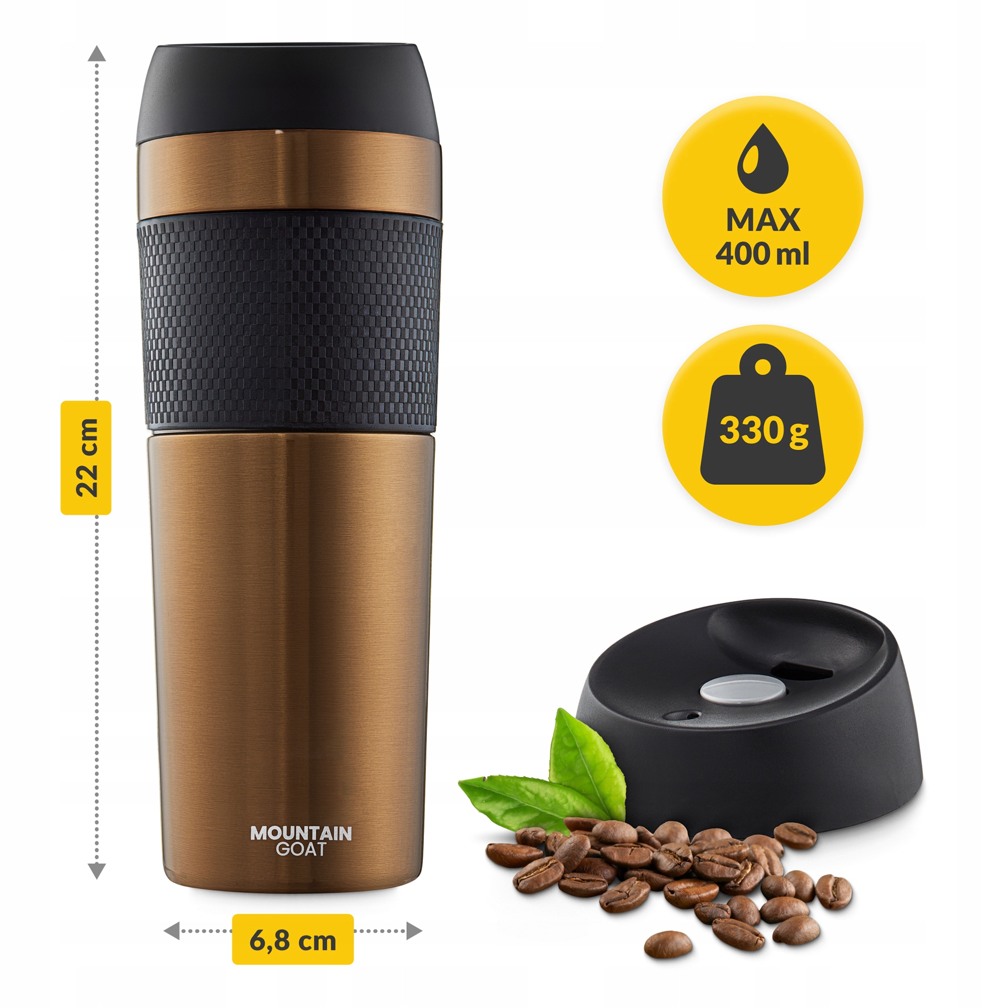 Термокухоль Mountain Goat Travel 0.4 л Brown (P-5907739315724) — мініатюра 7