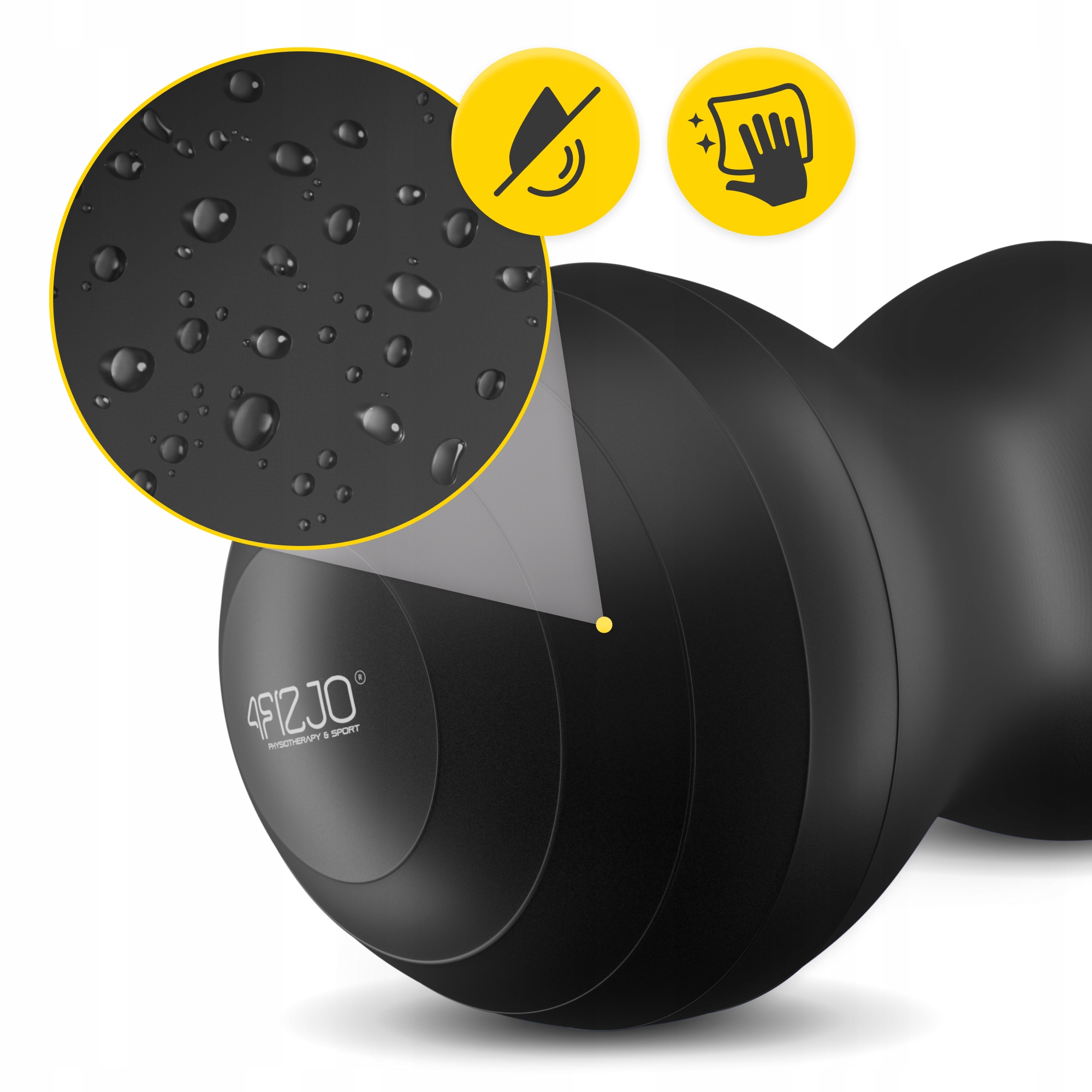 М'яч для фітнесу (арахіс) 4FIZJO Air Ball Peanut 45 x 90 см Anti-Burst Black (P-5907739312938) — мініатюра 9