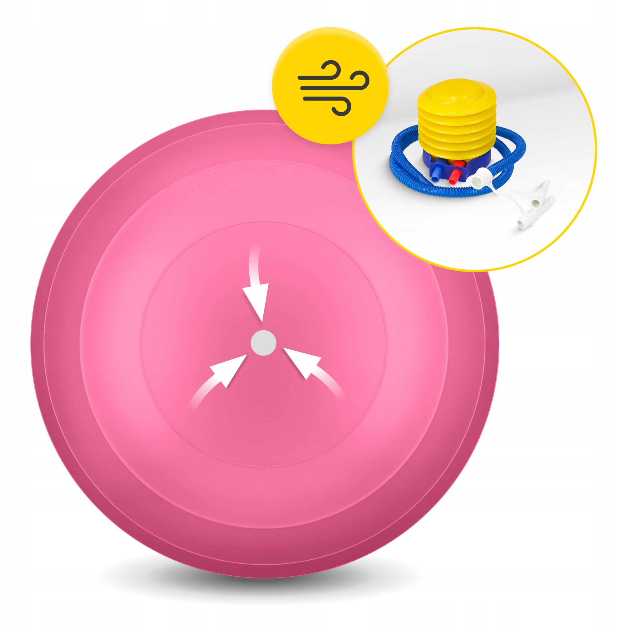 М'яч для фітнесу (арахіс) 4FIZJO Air Ball Peanut 45 x 90 см Anti-Burst Pink (P-5907739318565) — мініатюра 6