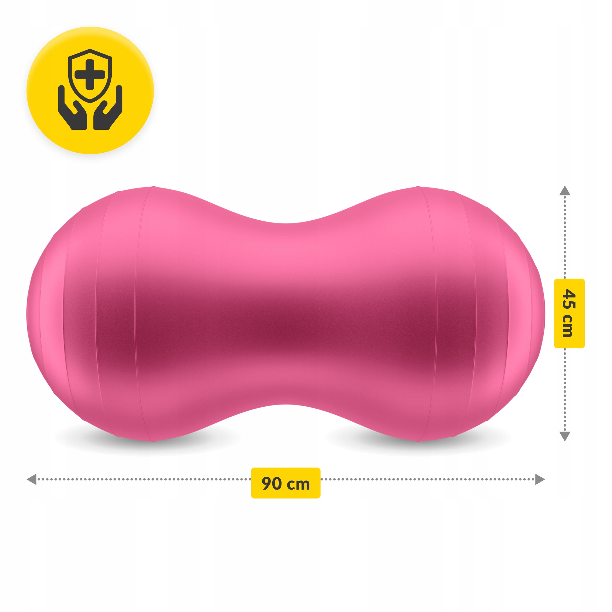 М'яч для фітнесу (арахіс) 4FIZJO Air Ball Peanut 45 x 90 см Anti-Burst Pink (P-5907739318565) — фото 4
