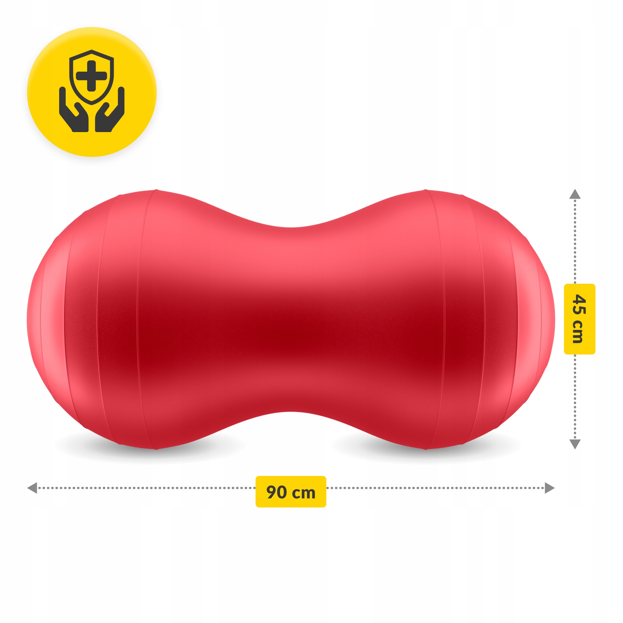 М'яч для фітнесу (арахіс) 4FIZJO Air Ball Peanut 45 x 90 см Anti-Burst Red (P-5907739318558) — фото 5